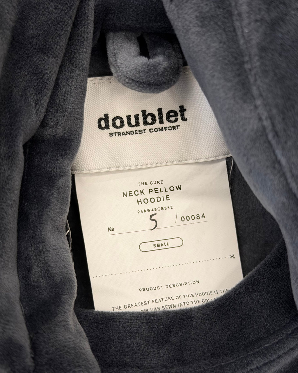 DOUBLET FW24 NECK PILLOW HOODIE