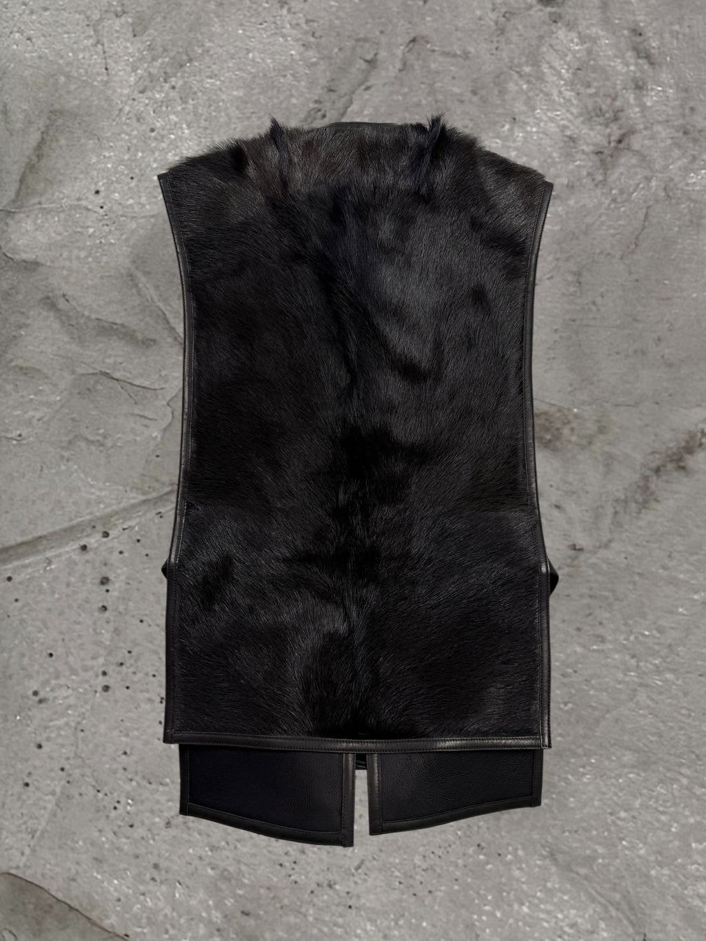 HERMES PONYHAIR LEATHER VEST