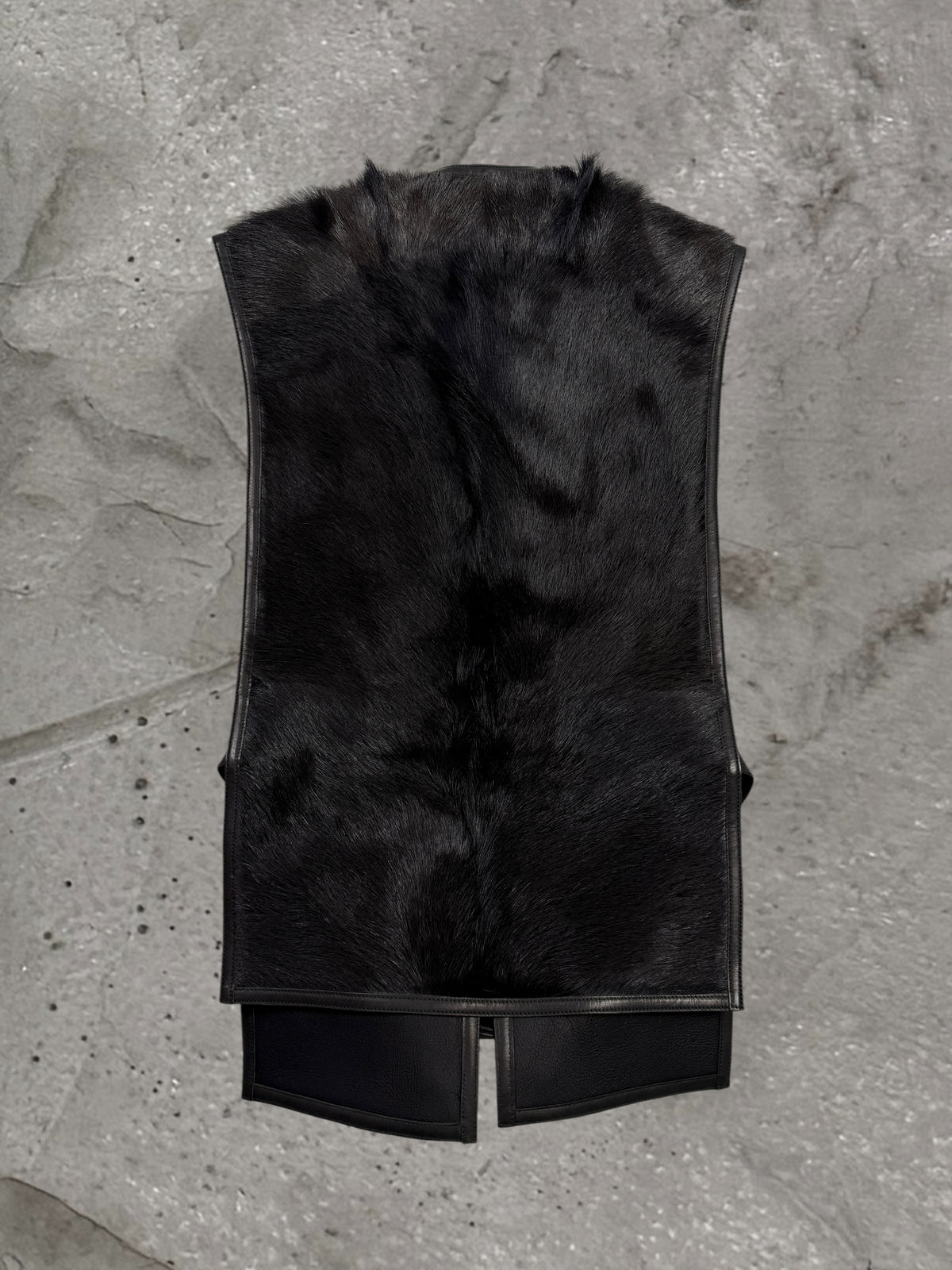 HERMES PONYHAIR LEATHER VEST