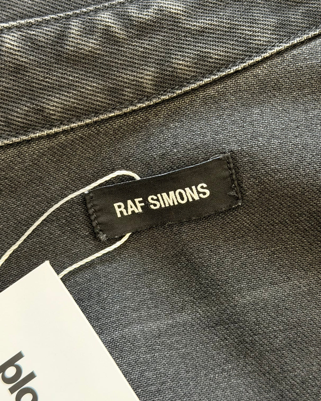 RAF SIMONS FW19 LOGO PATCH DENIM SHIRT