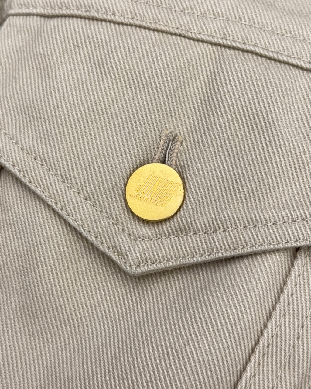 JUNIOR GAULTIER 80'S HOURGLASS PEPLUM DENIM JACKET