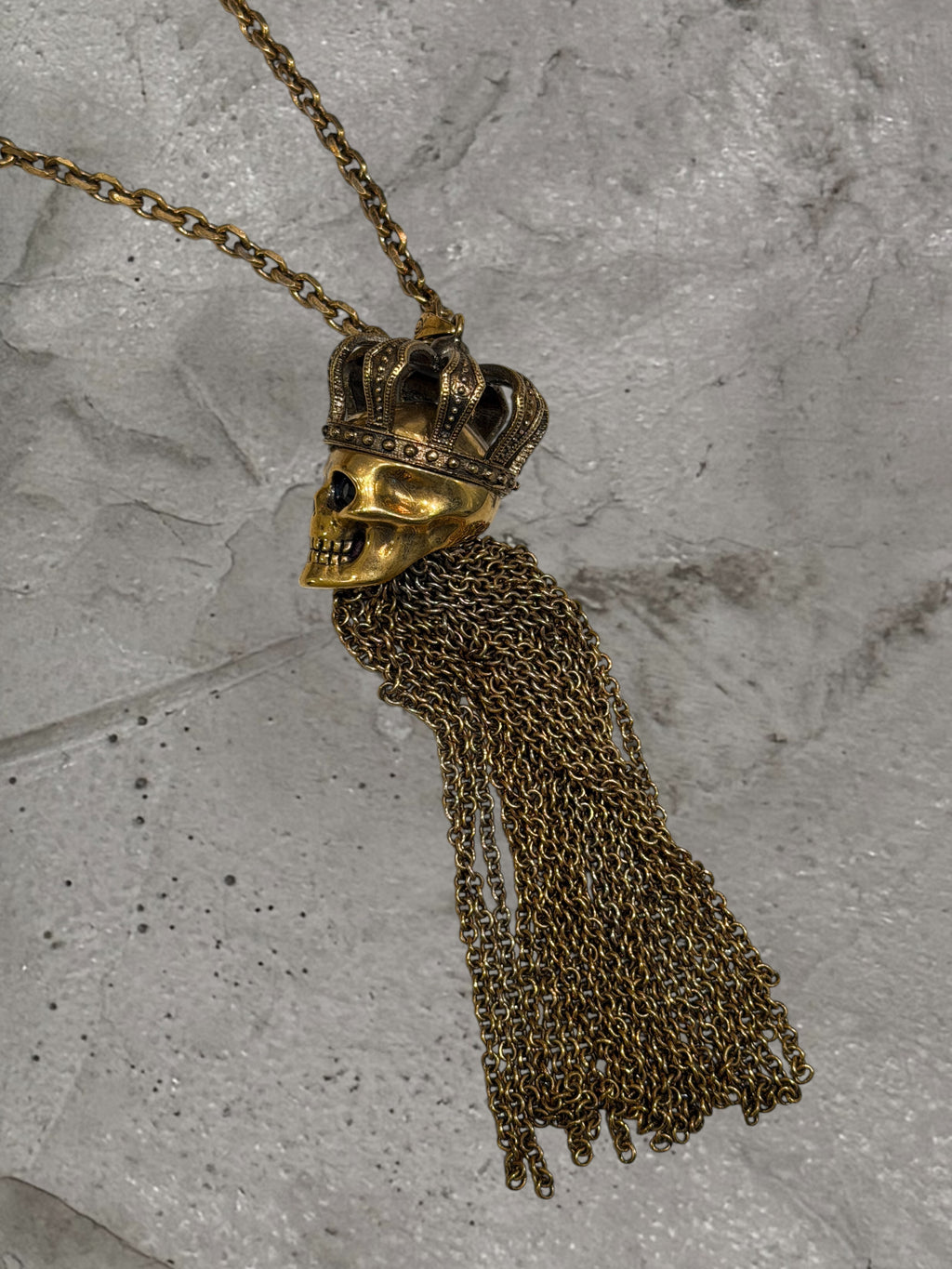 ALEXANDER MCQUEEN SKULL TASSEL NECKLACE