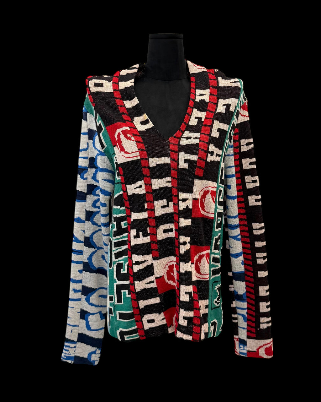 H&M X MAISON MARGIELA FW2012 FOOTBALL SCARF SWEATER