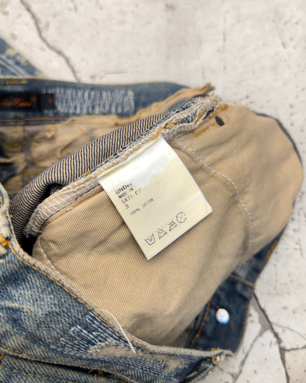 UNDERCOVER FW05 85 ARTS AND CRAFT JEANS