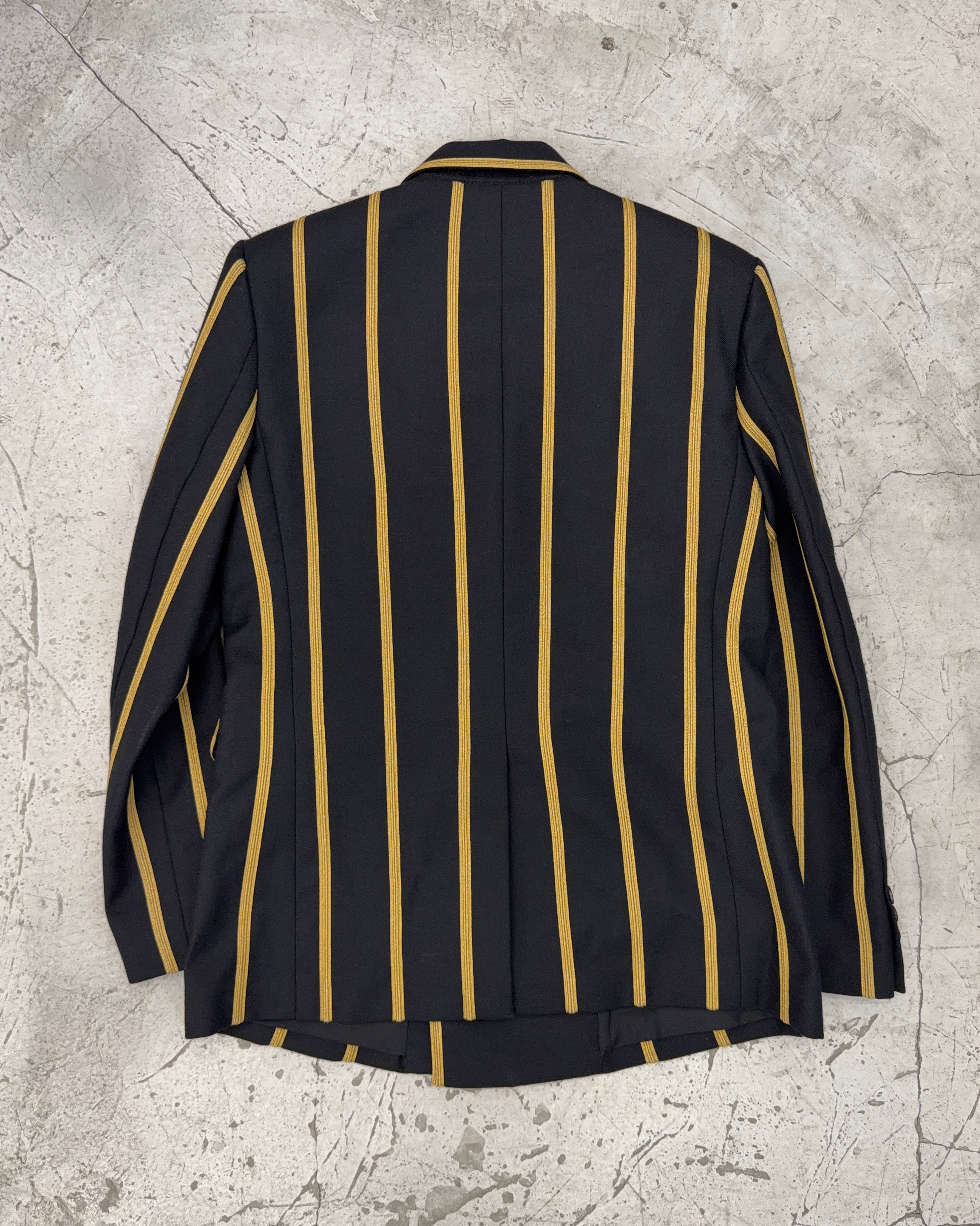 SAINT LAURENT SS19 METTALIC GOLD STRIPED BLAZER