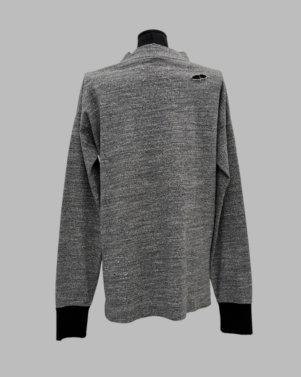 MAISON MARGIELA SS22 DISTRESSED MOCK NECK LONG SLEEVE