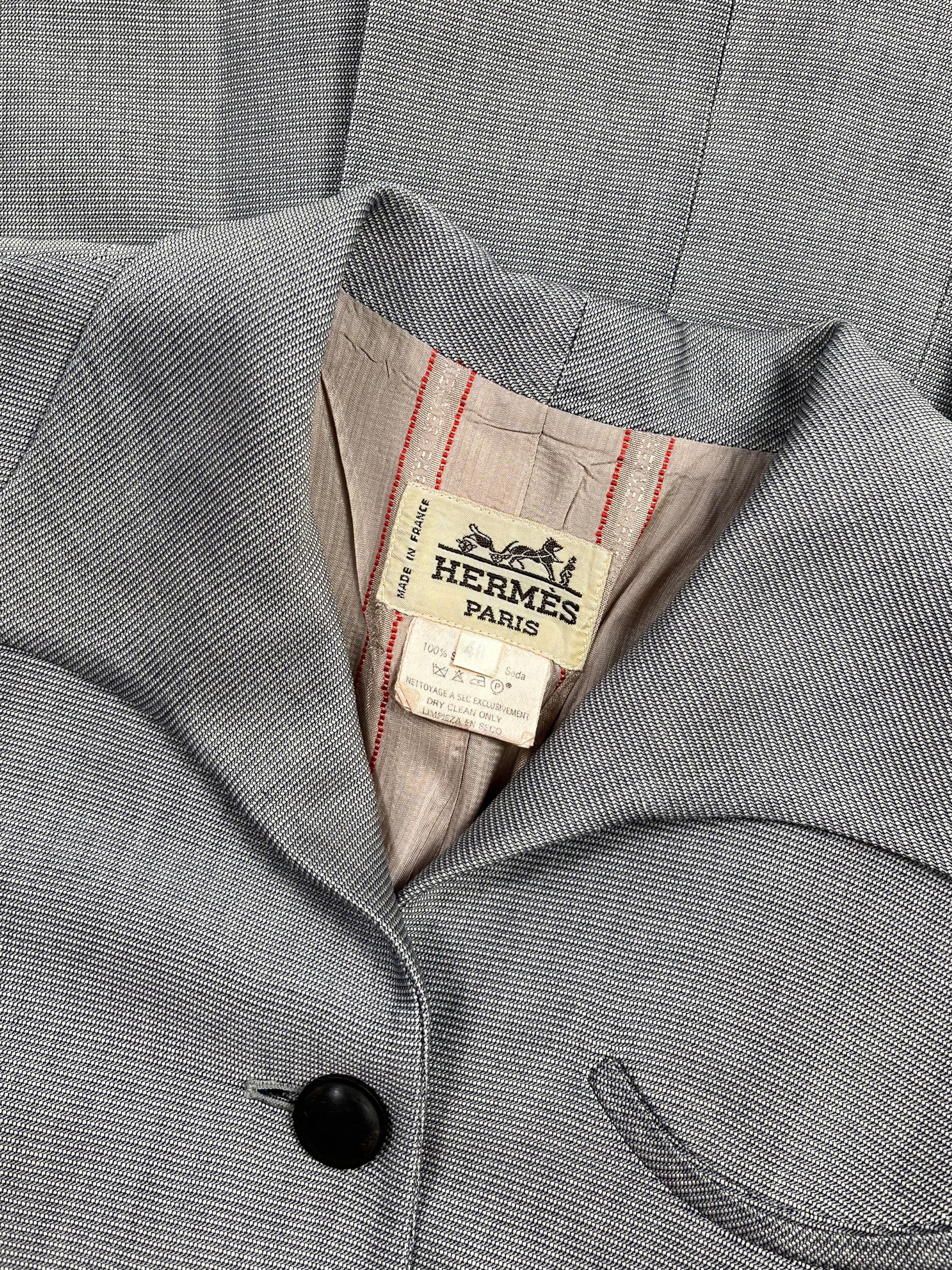 HERMES 80'S SILK BLAZER