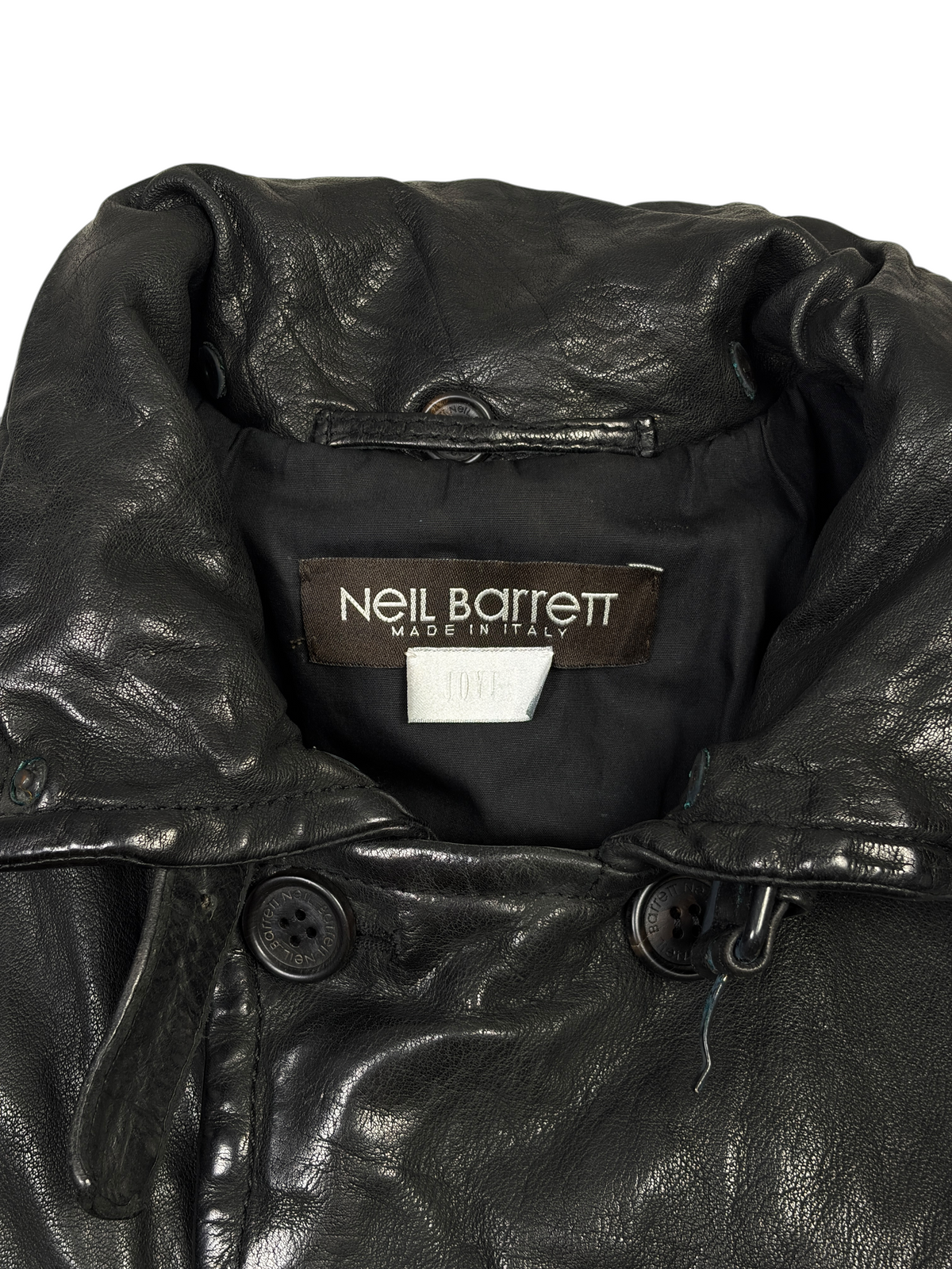NEIL BARRETT FW05 CRINKLED LEATHER JACKET