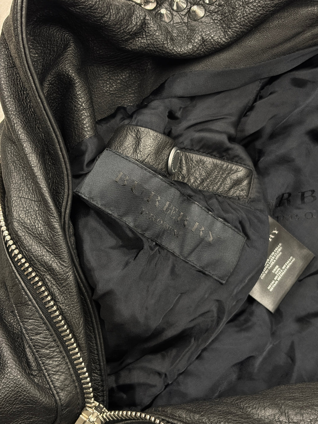 BURBERRY PRORSUM SS11 SPIKED BIKER JACKET