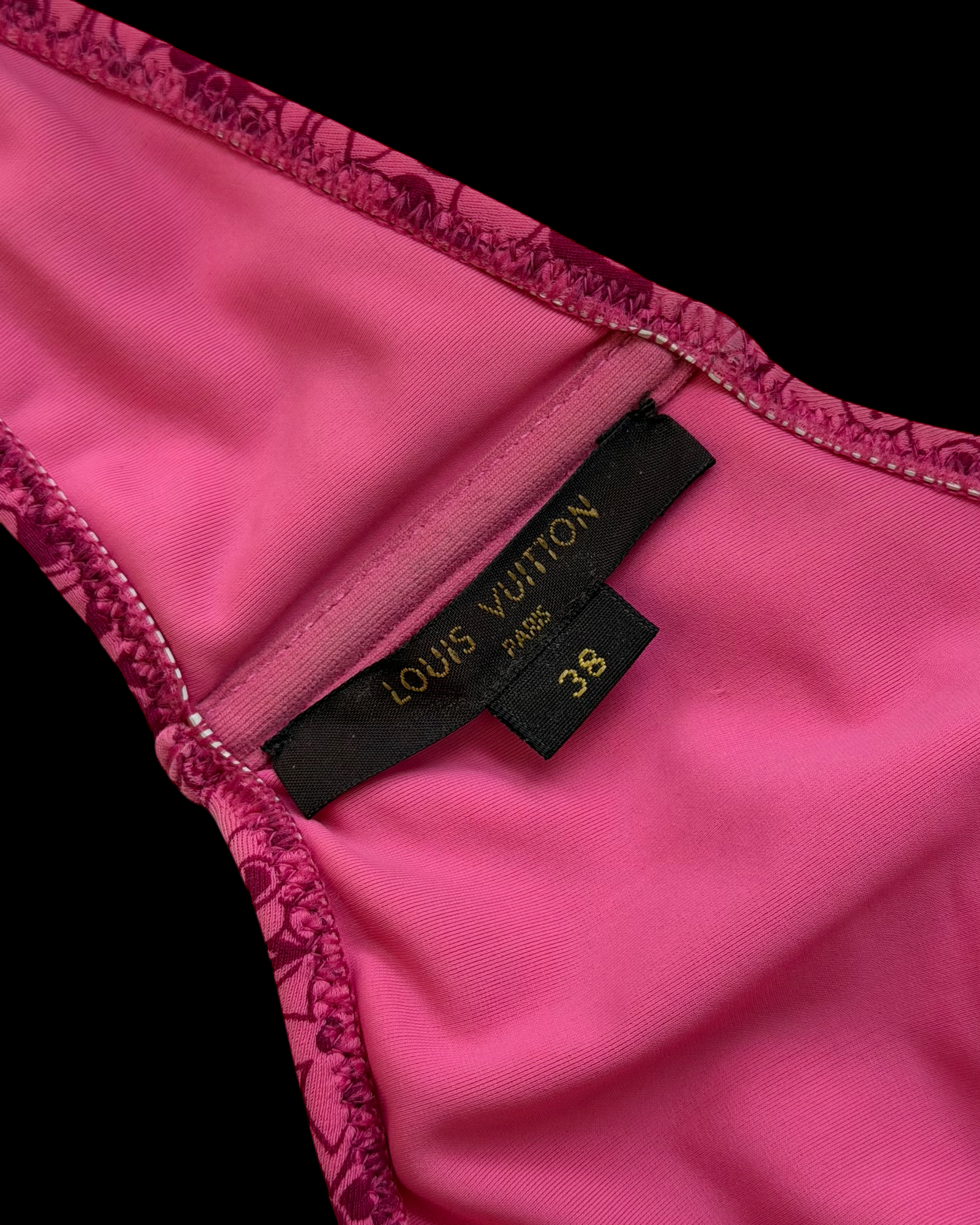 LOUIS VUITTON X MURAKAMI SS2003 PINK BIKINI TOP