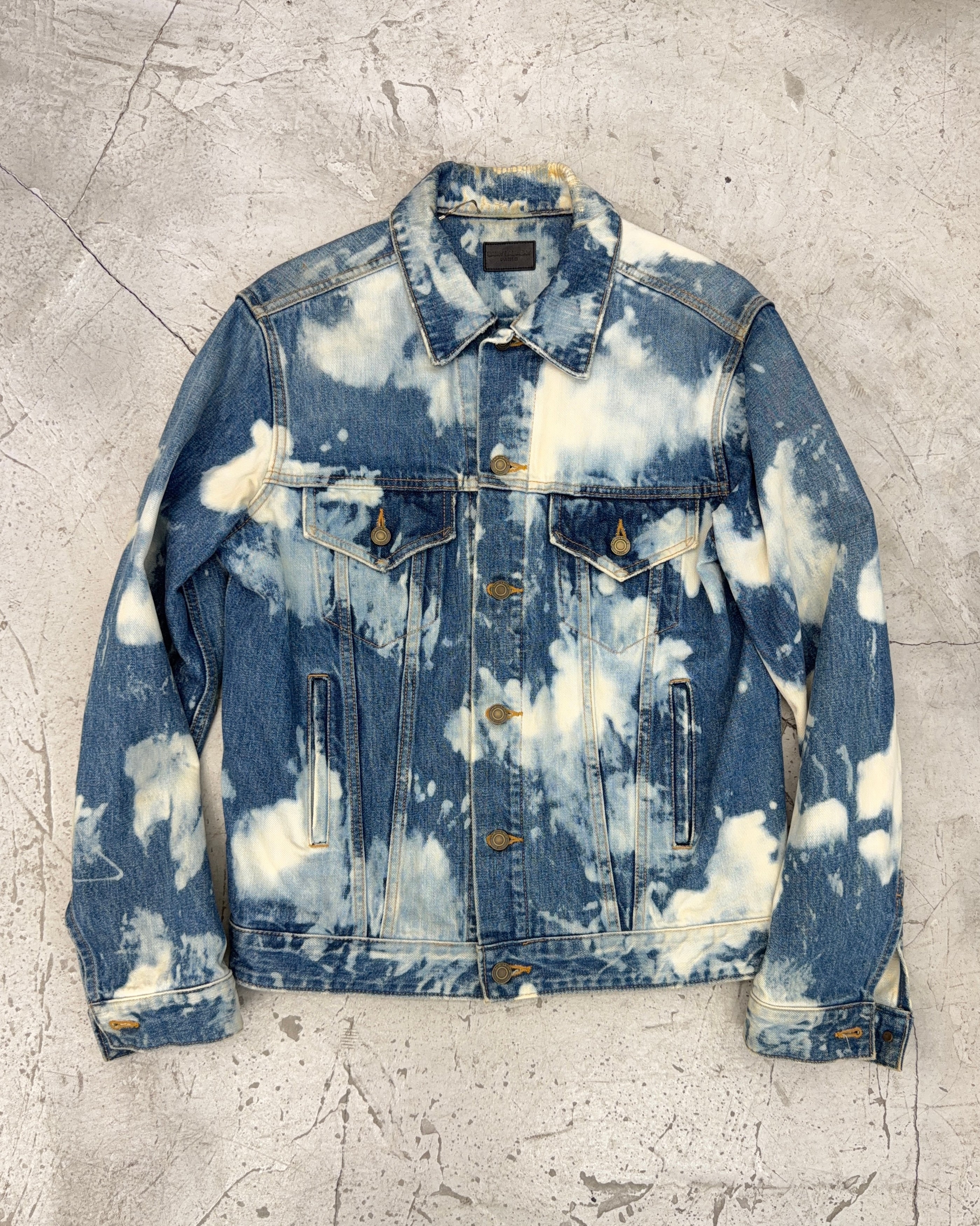 SAINT LAURENT SS16 PUNK BLEACHED DENIM JACKET
