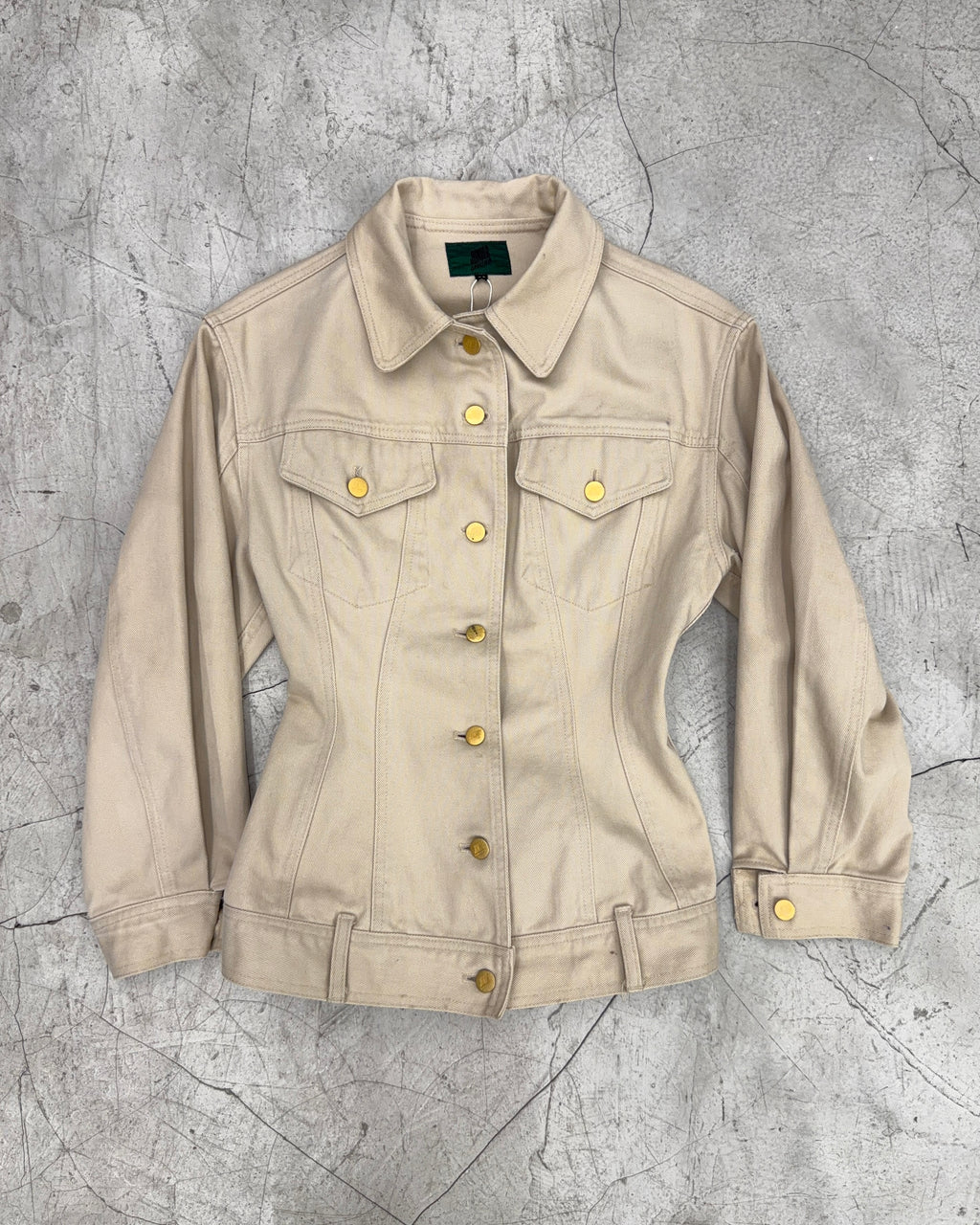 JUNIOR GAULTIER 80'S HOURGLASS PEPLUM DENIM JACKET