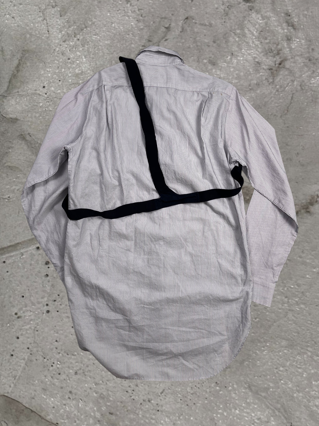 DRIES VAN NOTEN SS15 BALLET STRIPED HARNESS SHIRT