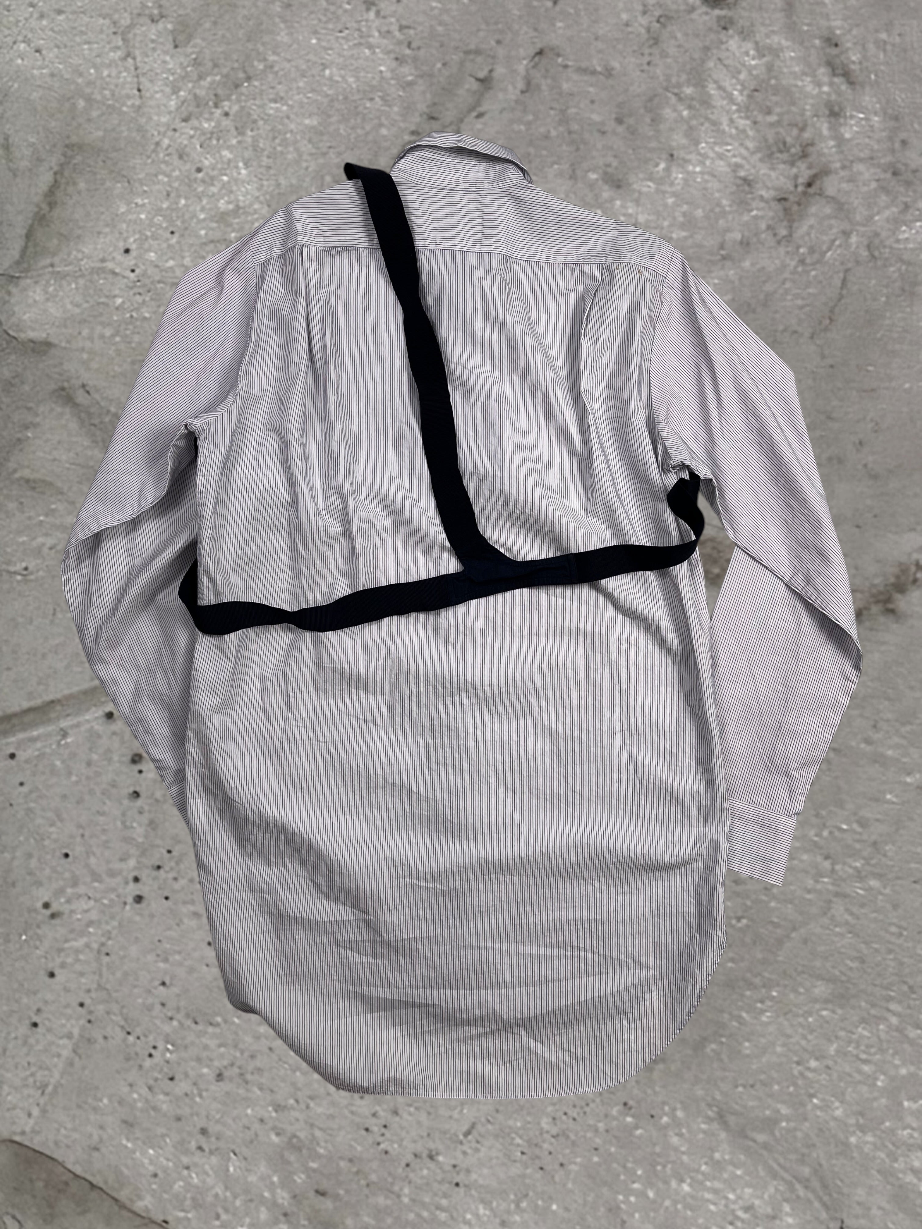 DRIES VAN NOTEN SS15 BALLET STRIPED HARNESS SHIRT
