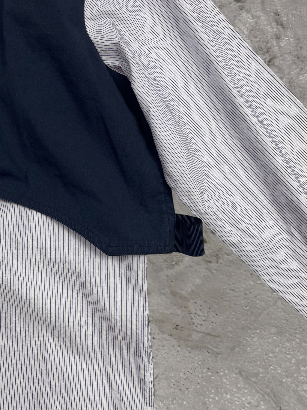 DRIES VAN NOTEN SS15 BALLET STRIPED HARNESS SHIRT