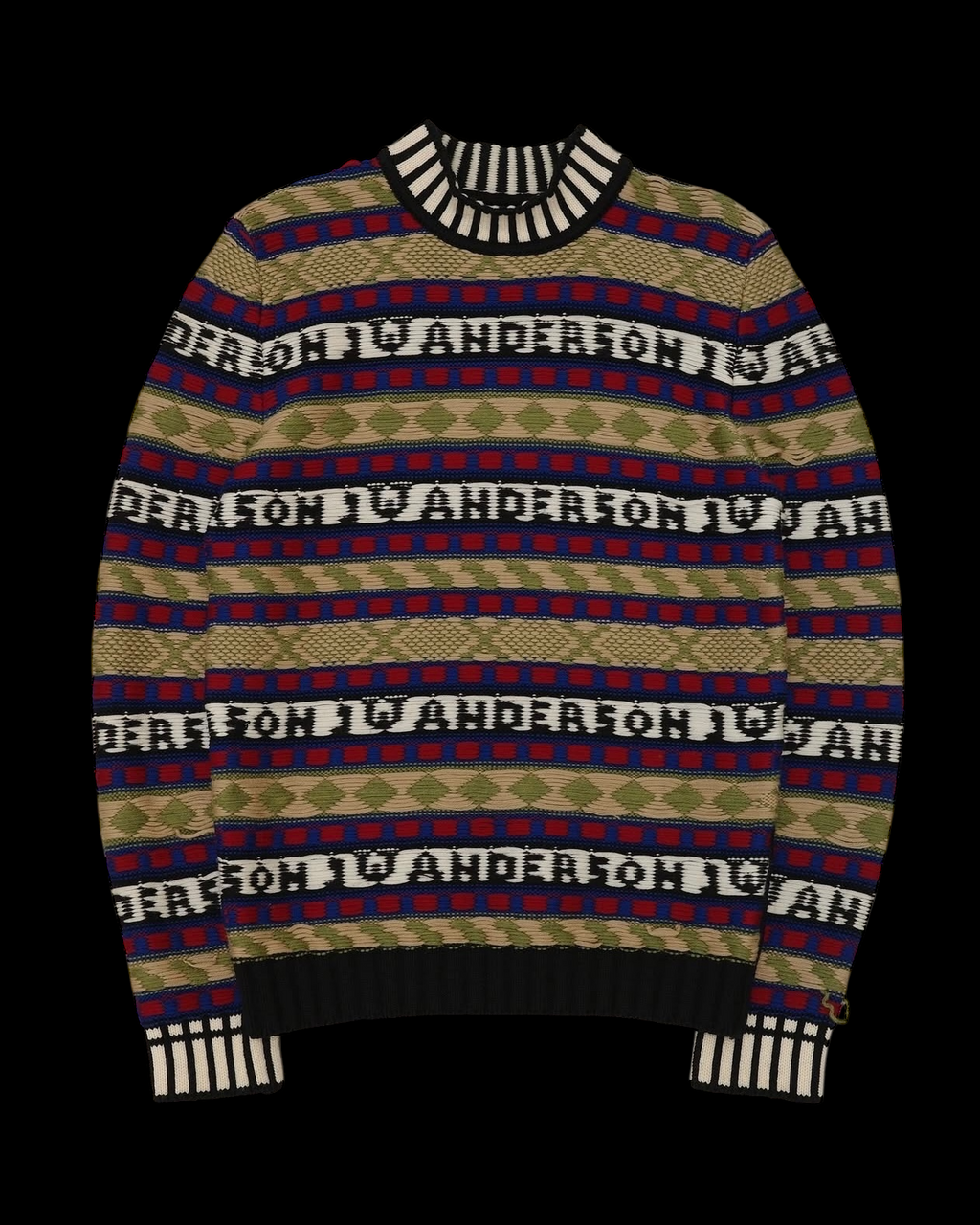 JW ANDERSON FW18 FAIR ISLE LOGO SWEATER