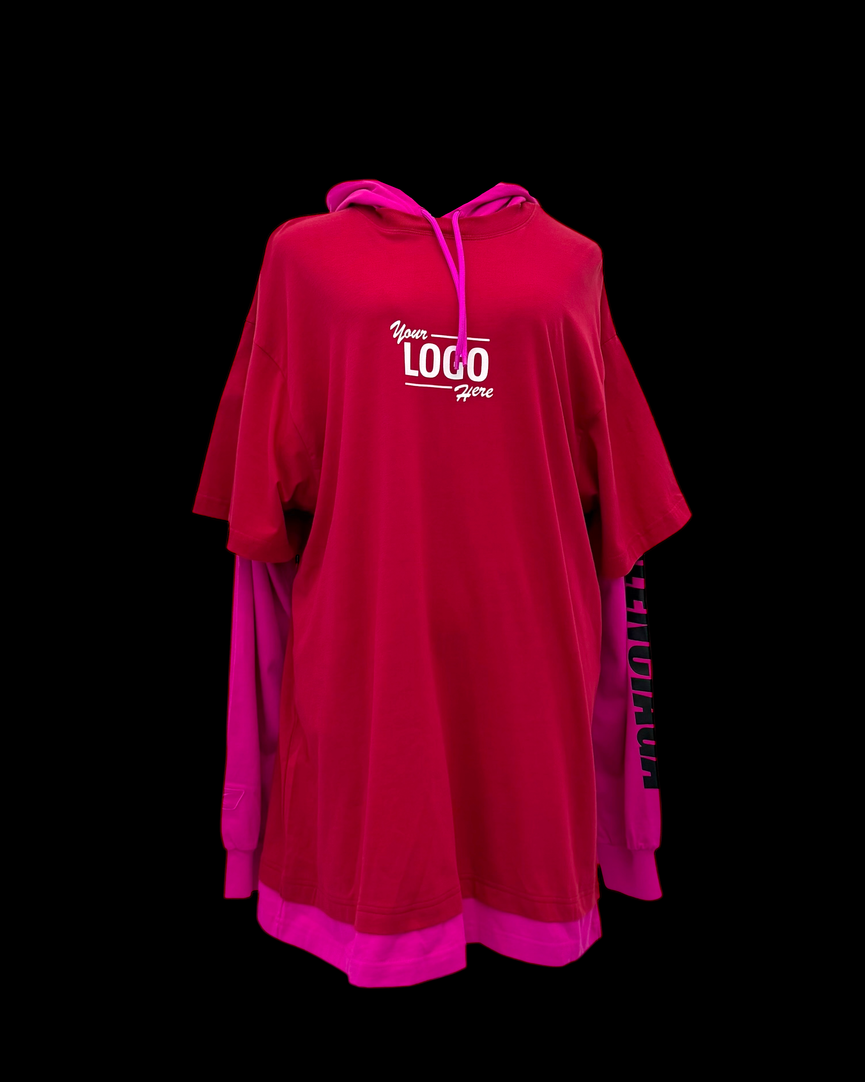 BALENCIAGA SS21 YOUR LOGO HERE HOODED T-SHIRT
