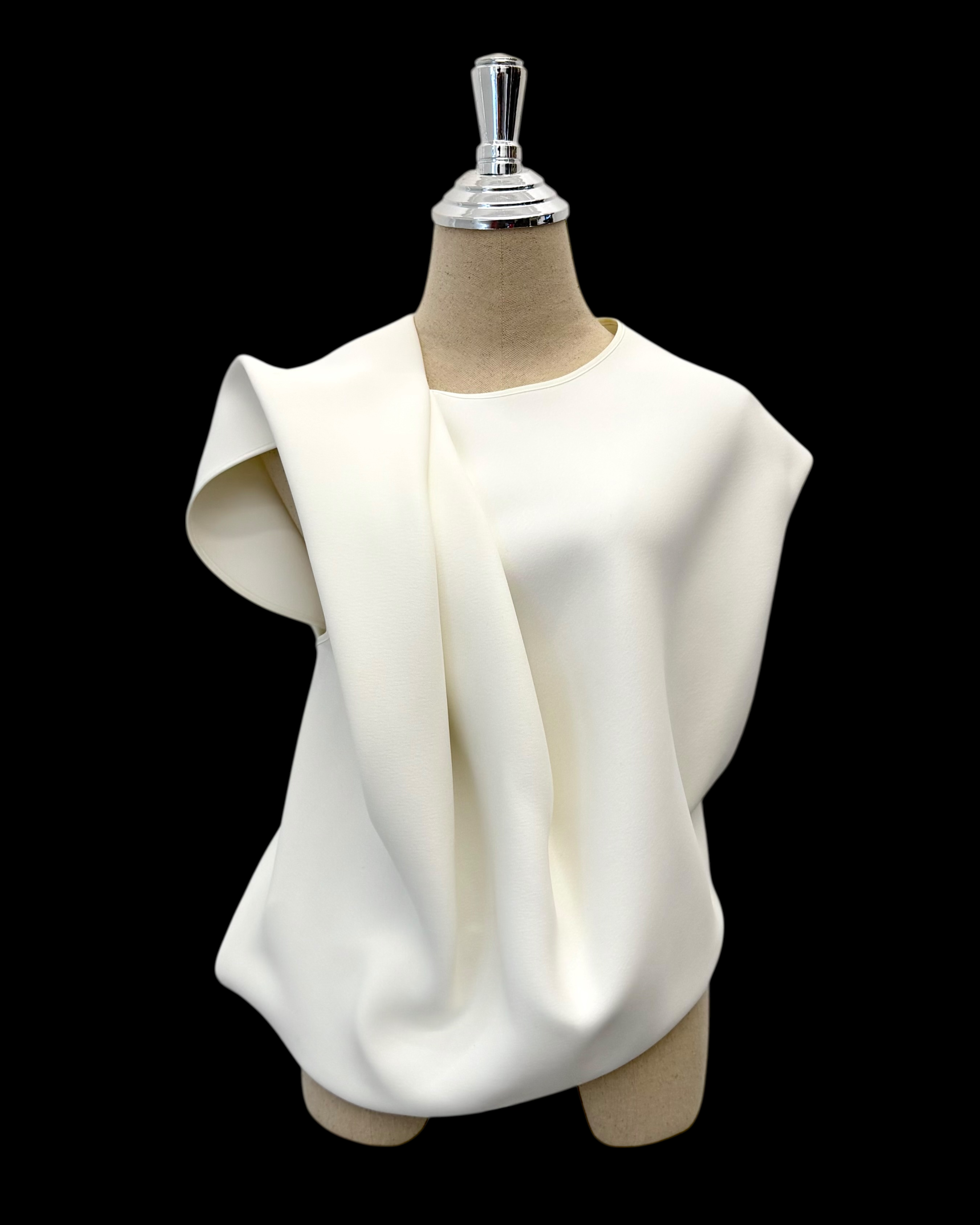 MATICEVSKI FW22 ARCHETYPE ASYMMETRIC DRAPE TOP