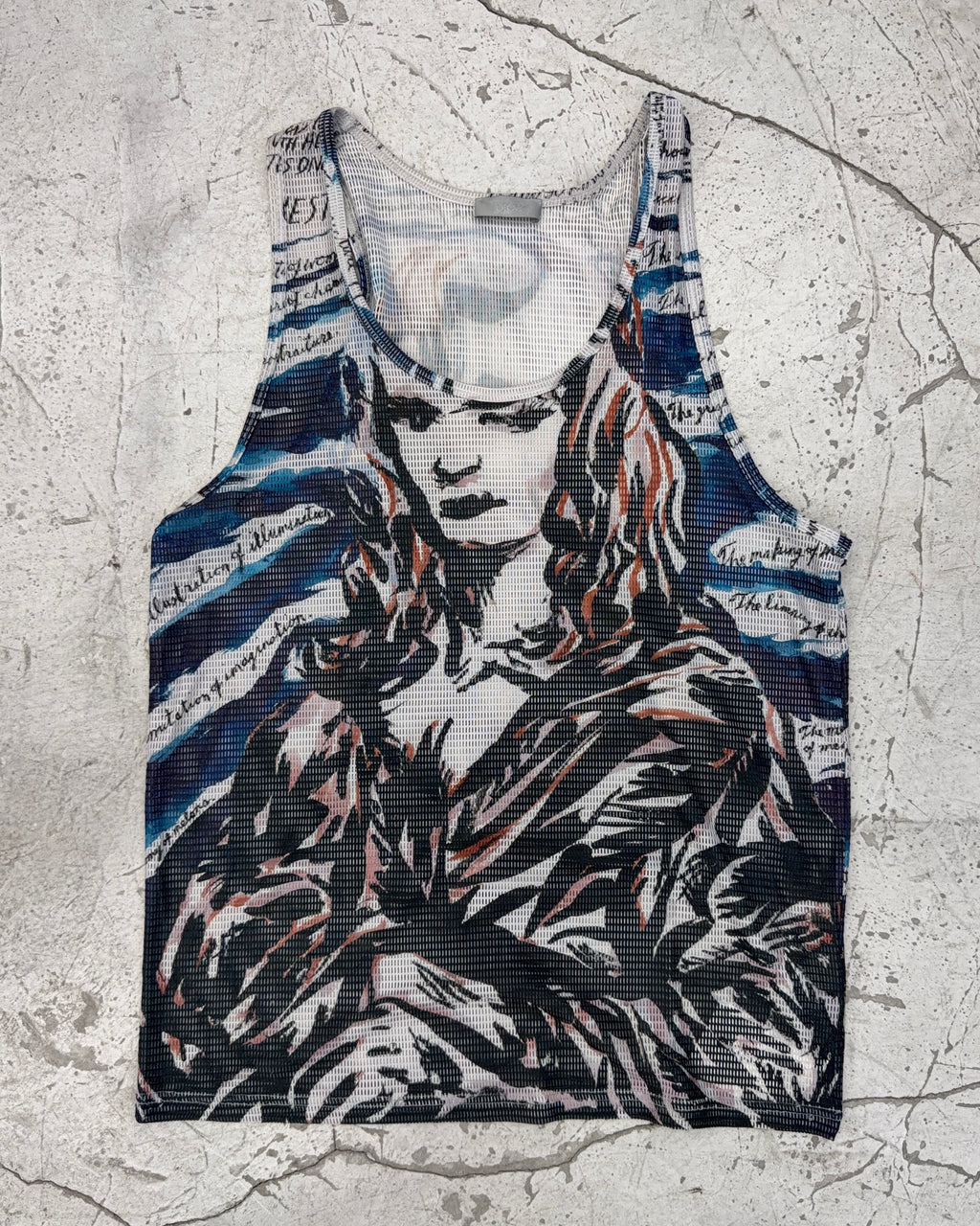 DIOR HOMME FW19 RAYMOND PETTIBON MESH TANK TOP