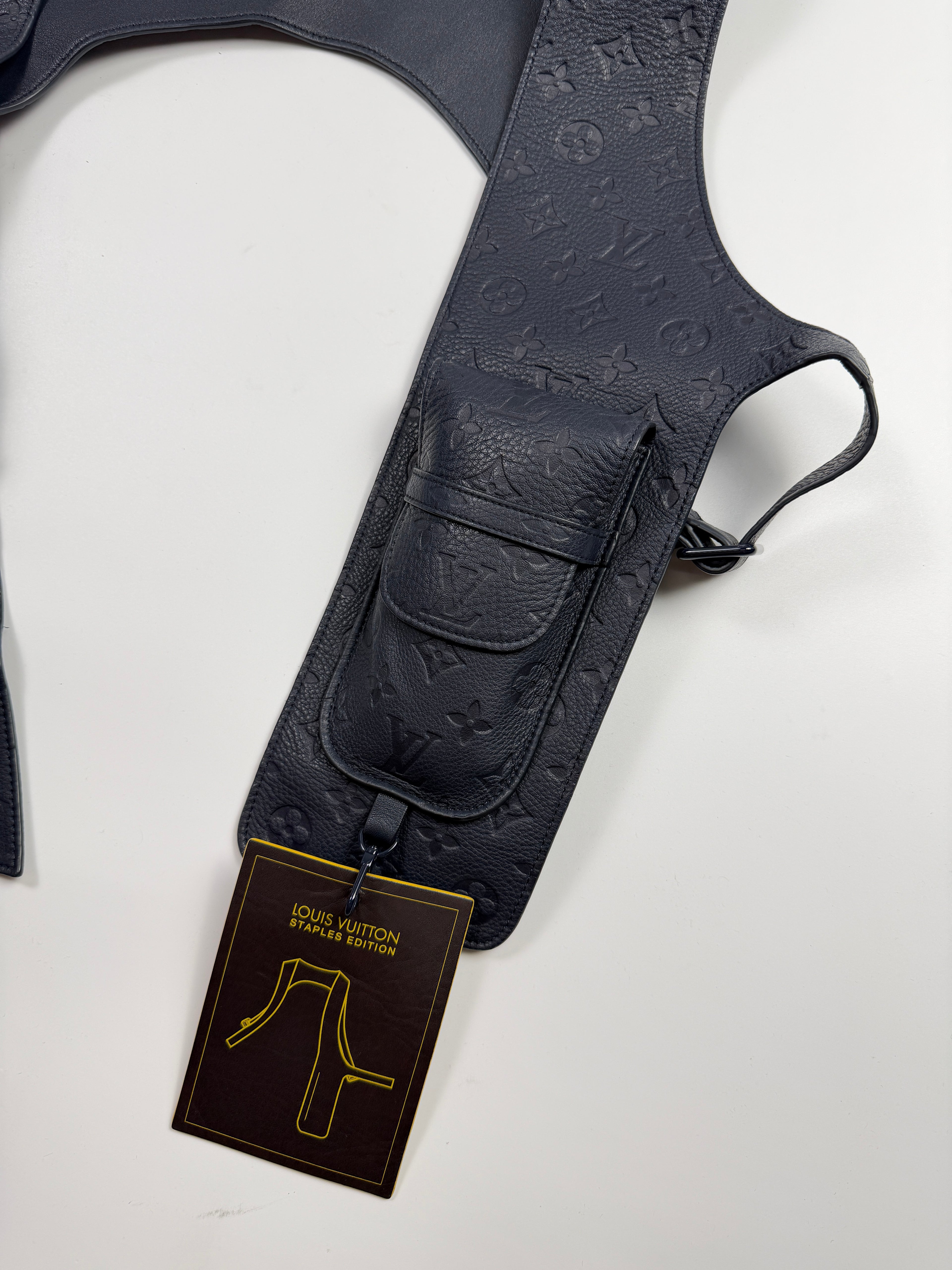 LOUIS VUITTON EMBOSSED MID LAYER LEATHER VEST