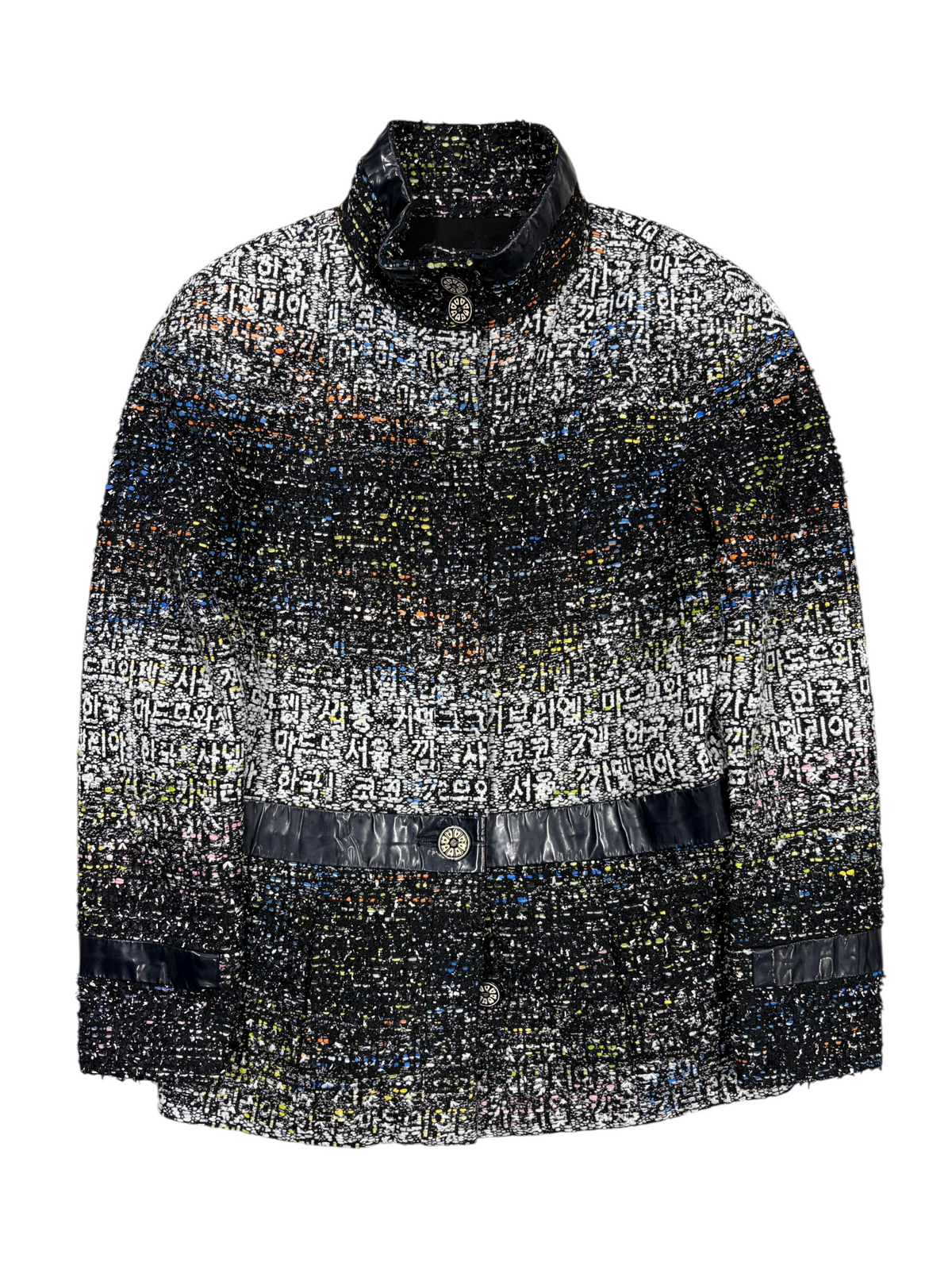 CHANEL CRUISE 2016 TWEED HANGUL-SCRIPT JACKET