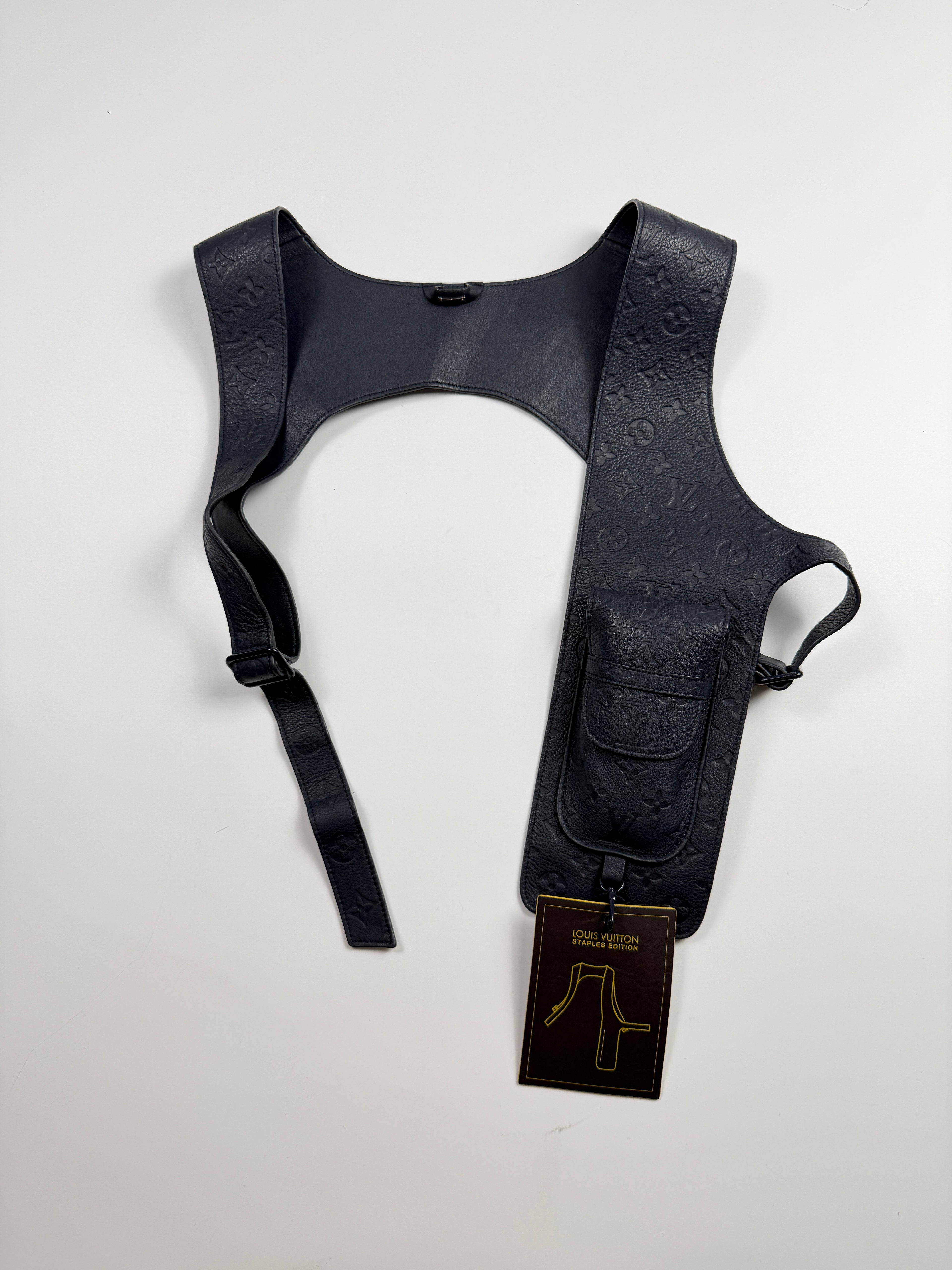 LOUIS VUITTON EMBOSSED MID LAYER LEATHER VEST