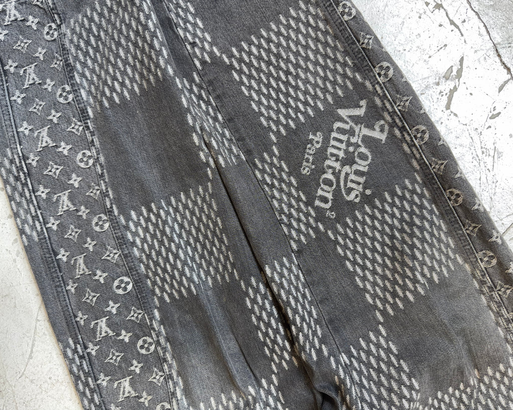 LOUIS VUITTON X NIGO GIANT DAMIER WAVES JEANS
