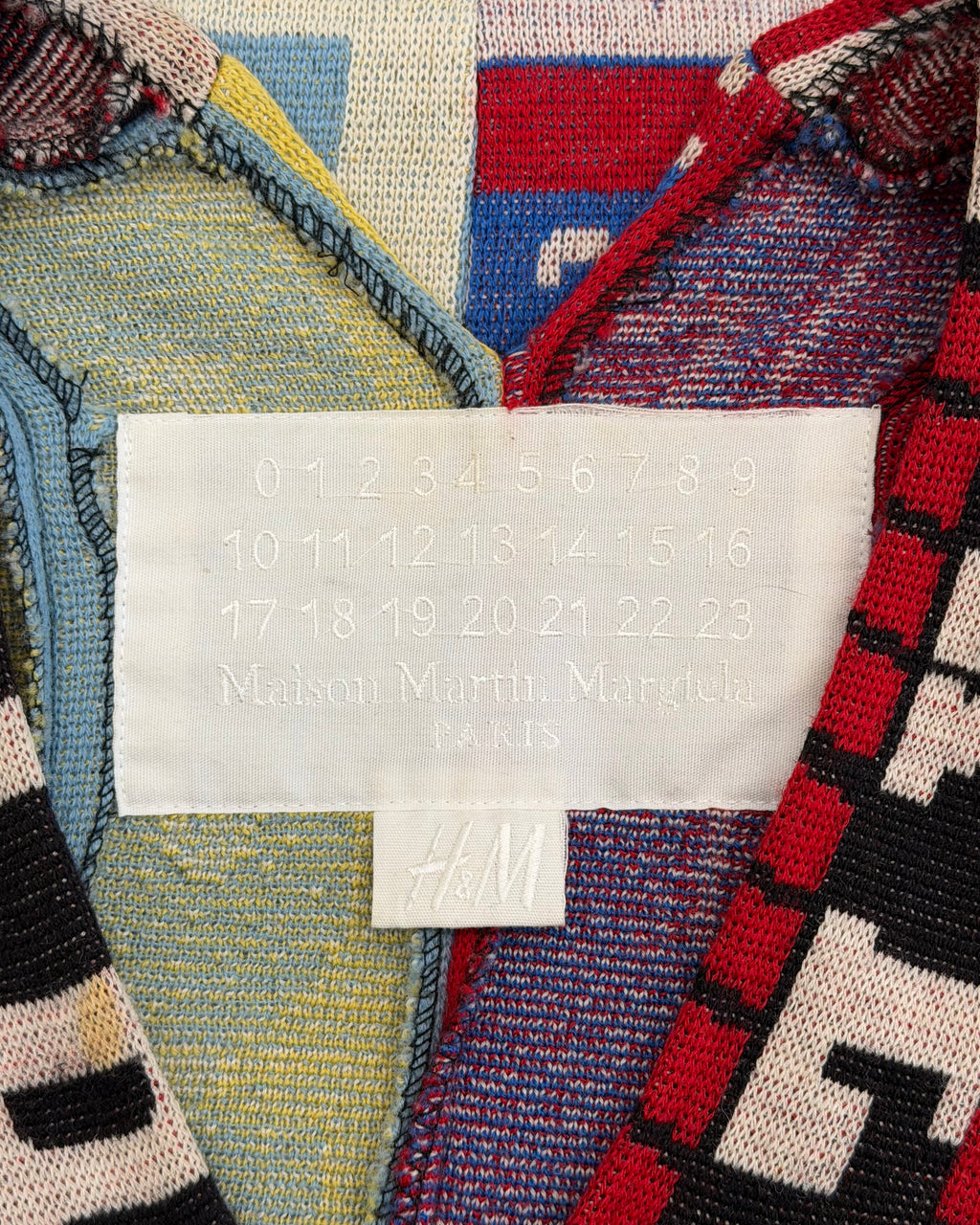 H&M X MAISON MARGIELA FW2012 FOOTBALL SCARF SWEATER