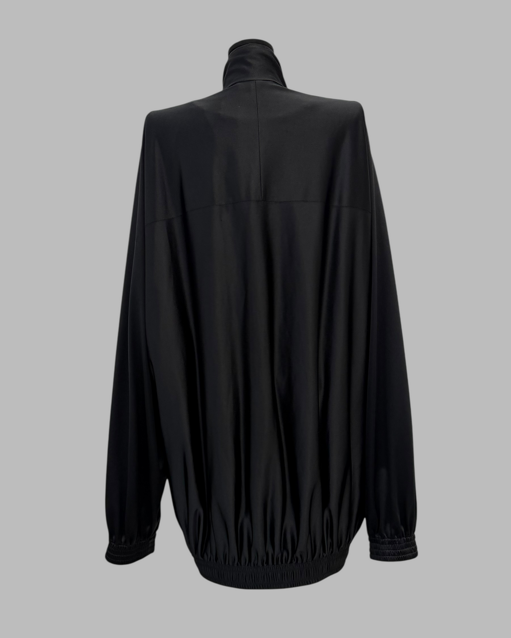 BALENCIAGA SPRING 2021 OVERSIZED SATIN TWILL TRACK JACKET