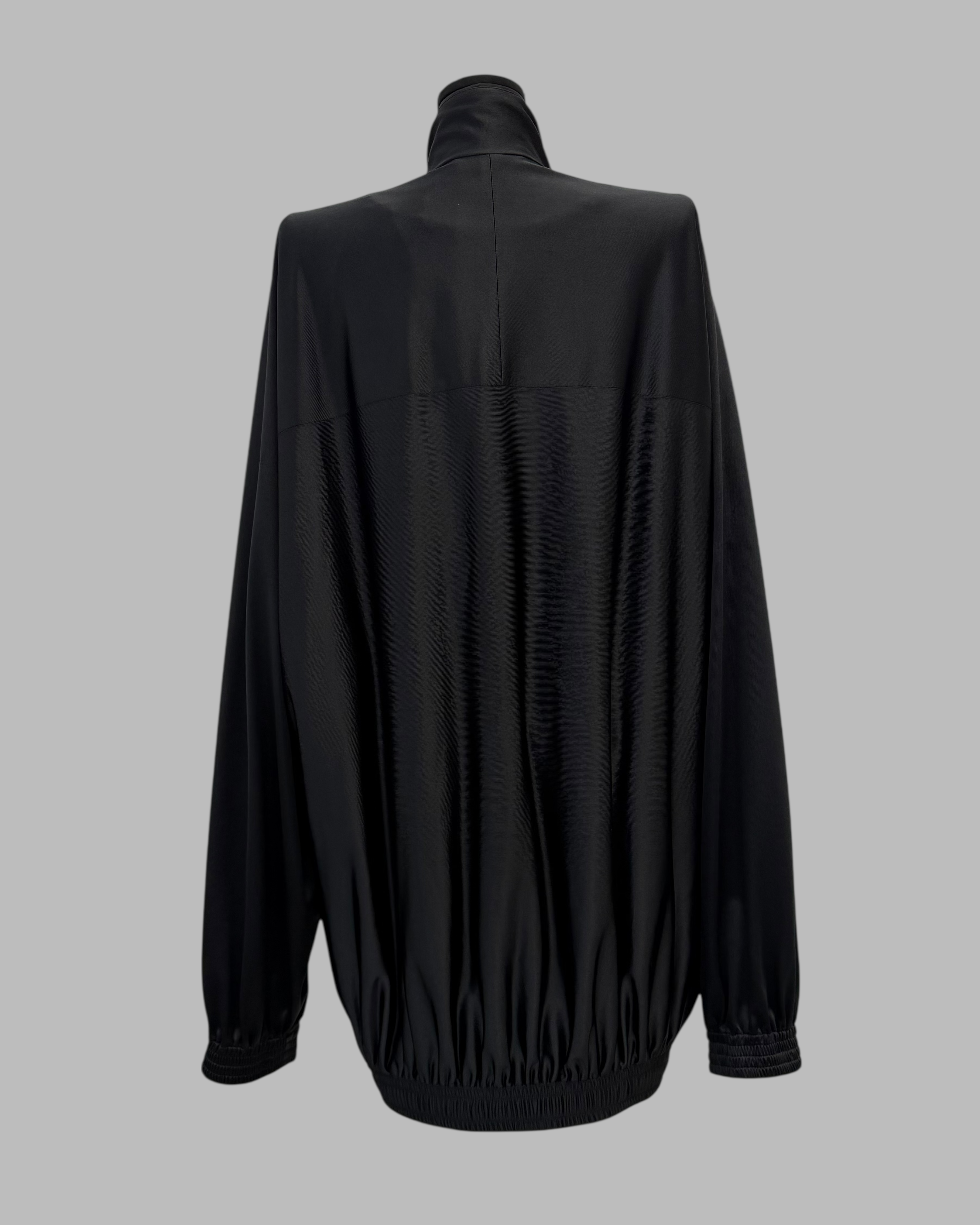 BALENCIAGA SPRING 2021 OVERSIZED SATIN TWILL TRACK JACKET