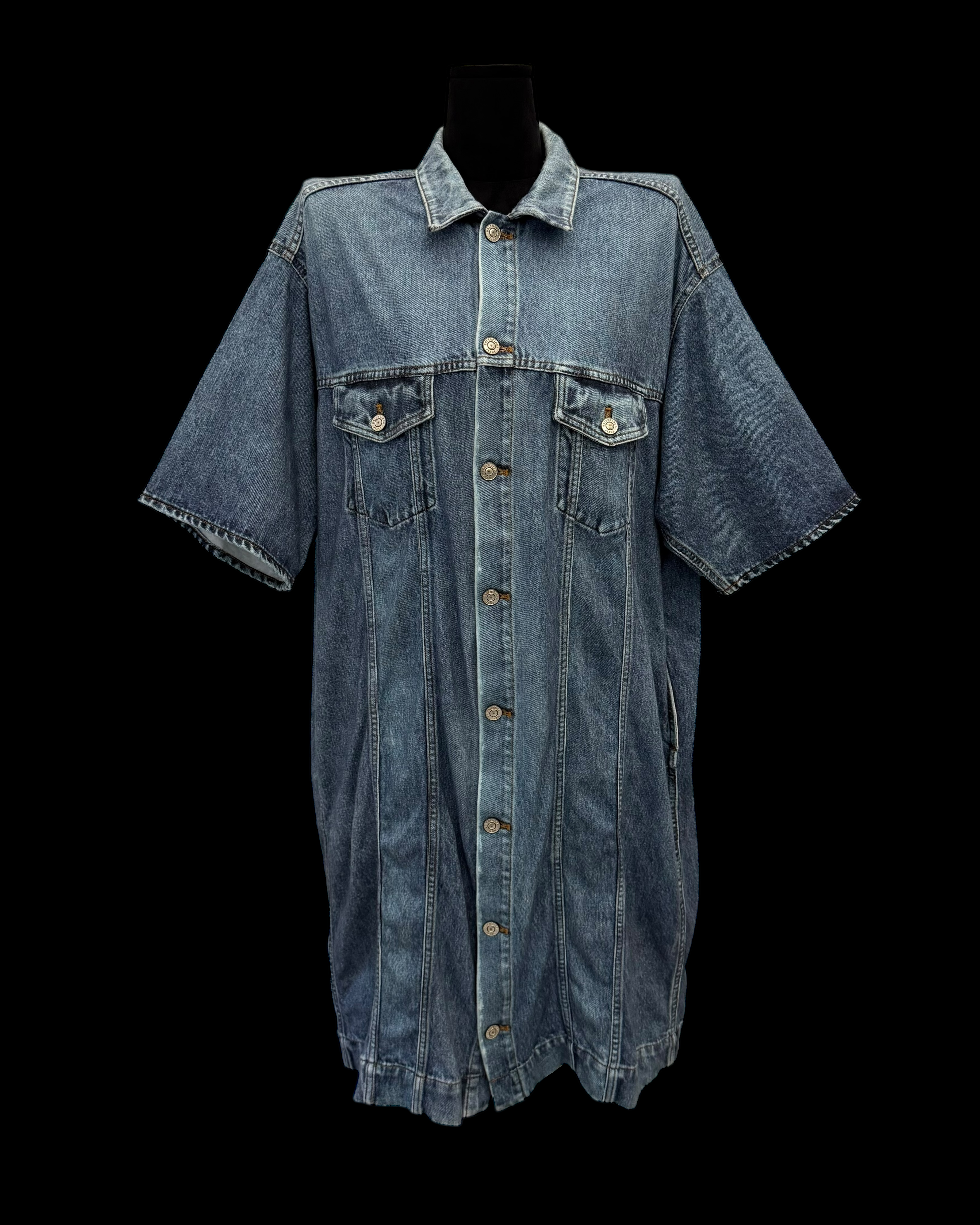 BALENCIAGA FW22 TROMPE L'OEIL DENIM DRESS