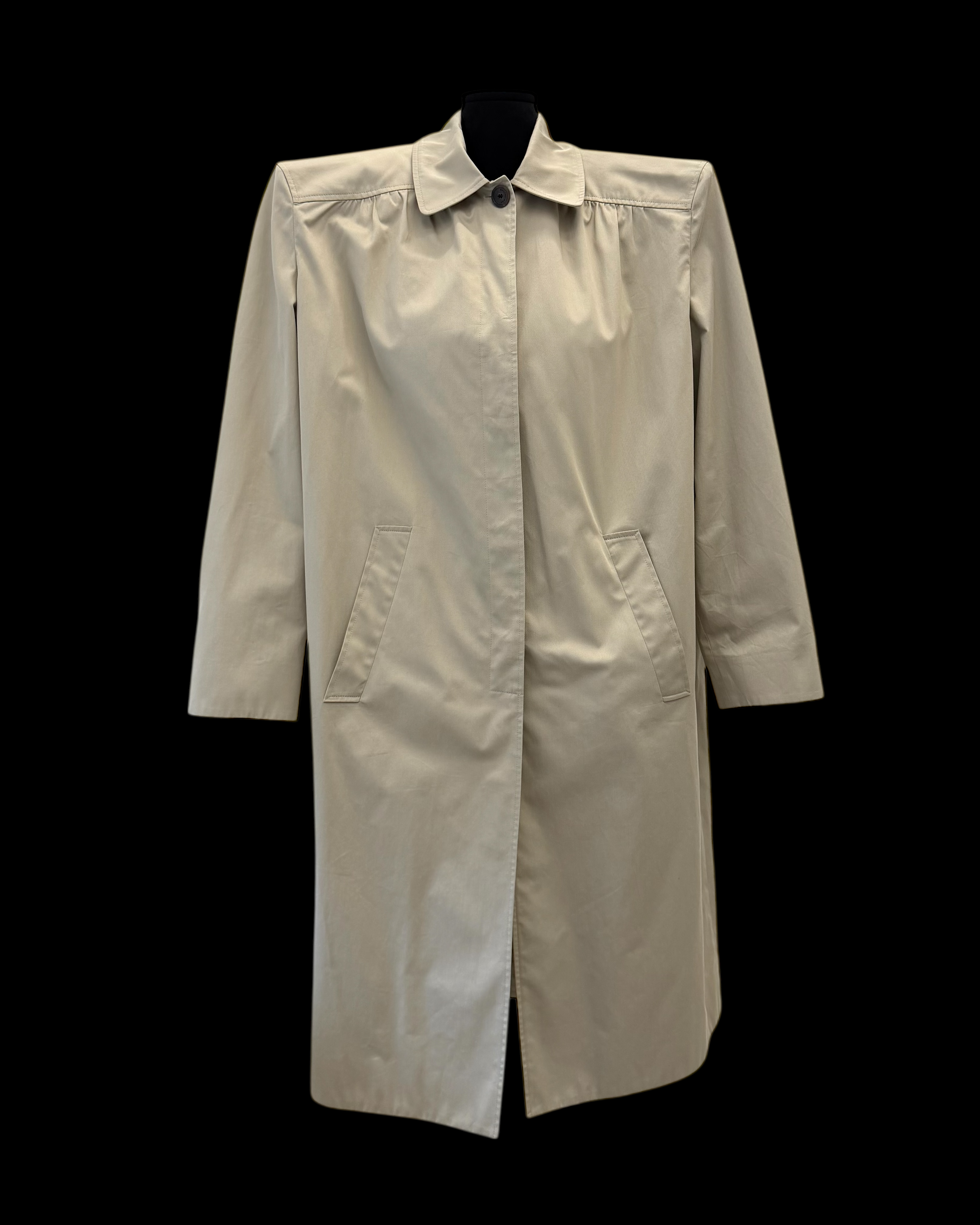 BALENCIAGA SS17 SHOULDER PAD TRENCH COAT