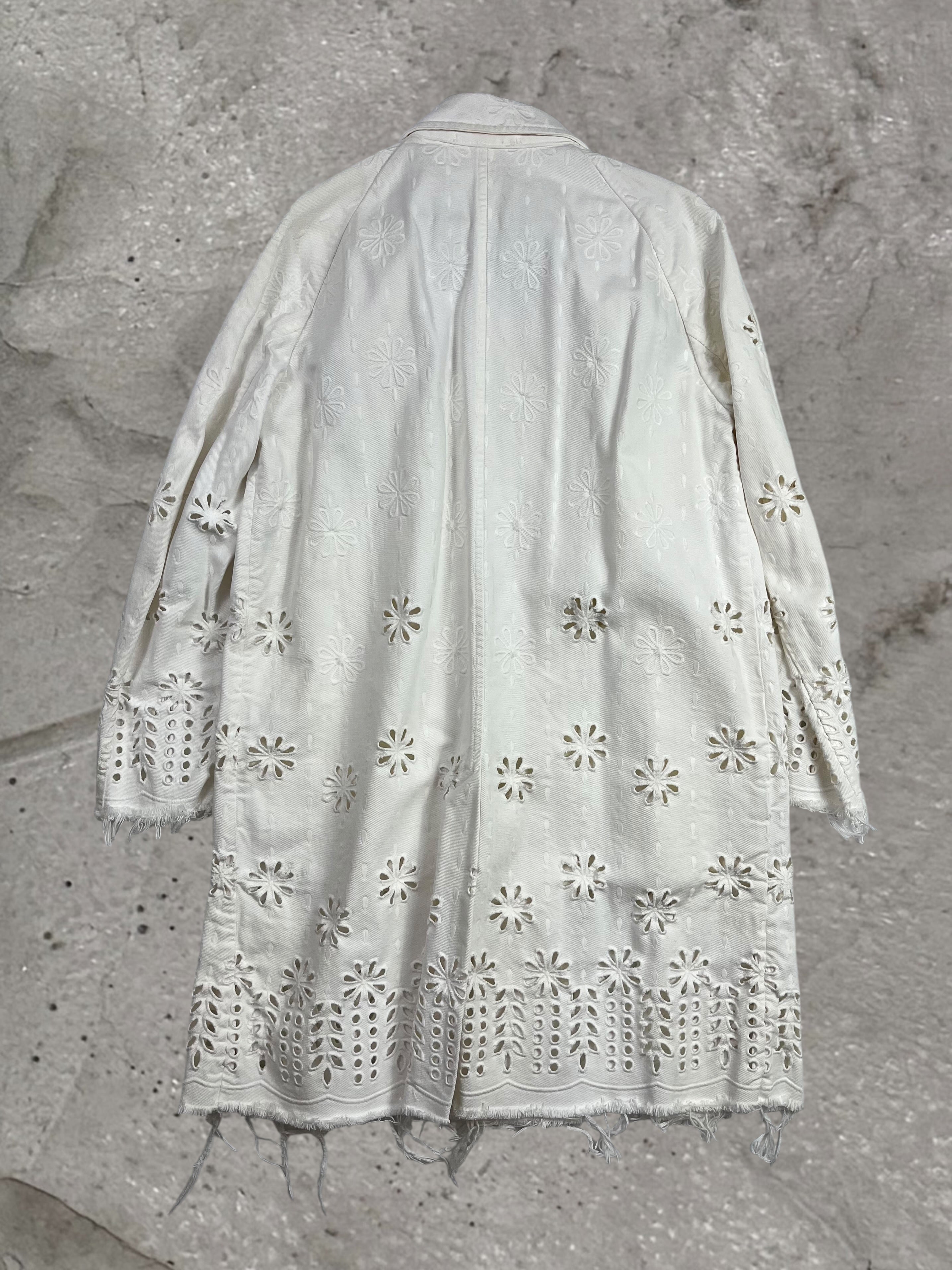 DRIES VAN NOTEN FW18 FLORAL CUTOUT COAT