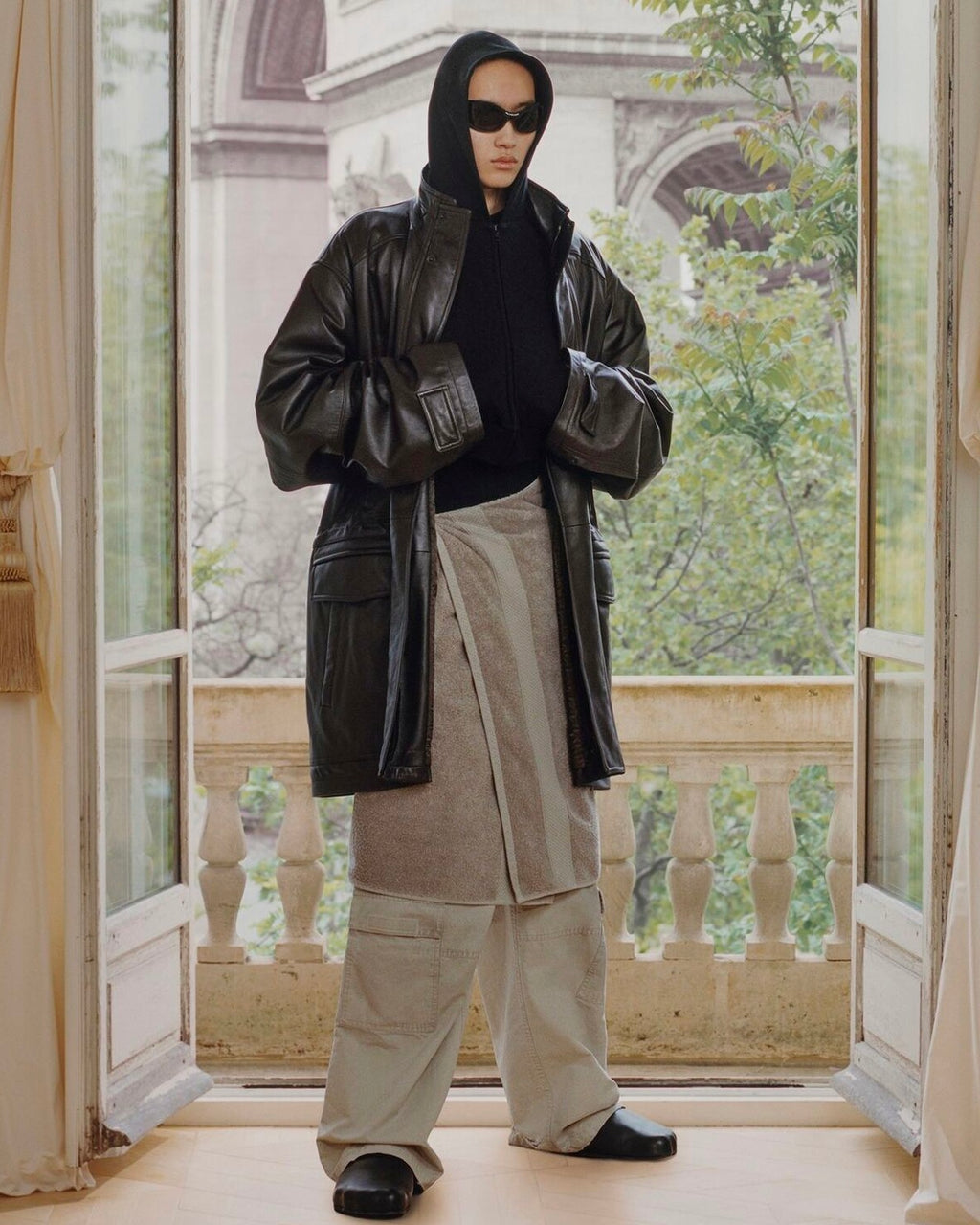 BALENCIAGA SPRING 2024 TOWEL SKIRT