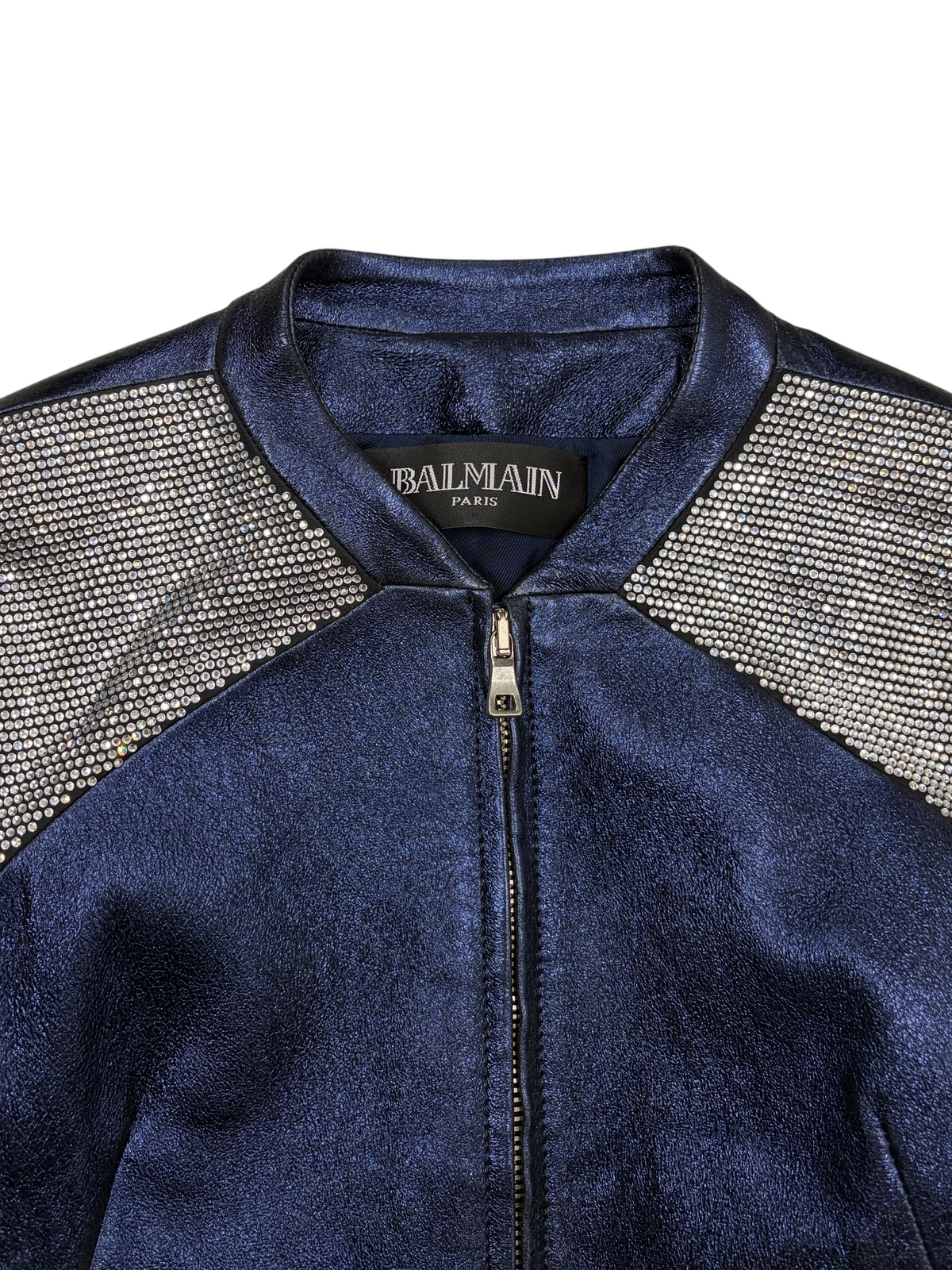 BALMAIN FW11 CRYSTAL LEATHER JACKET