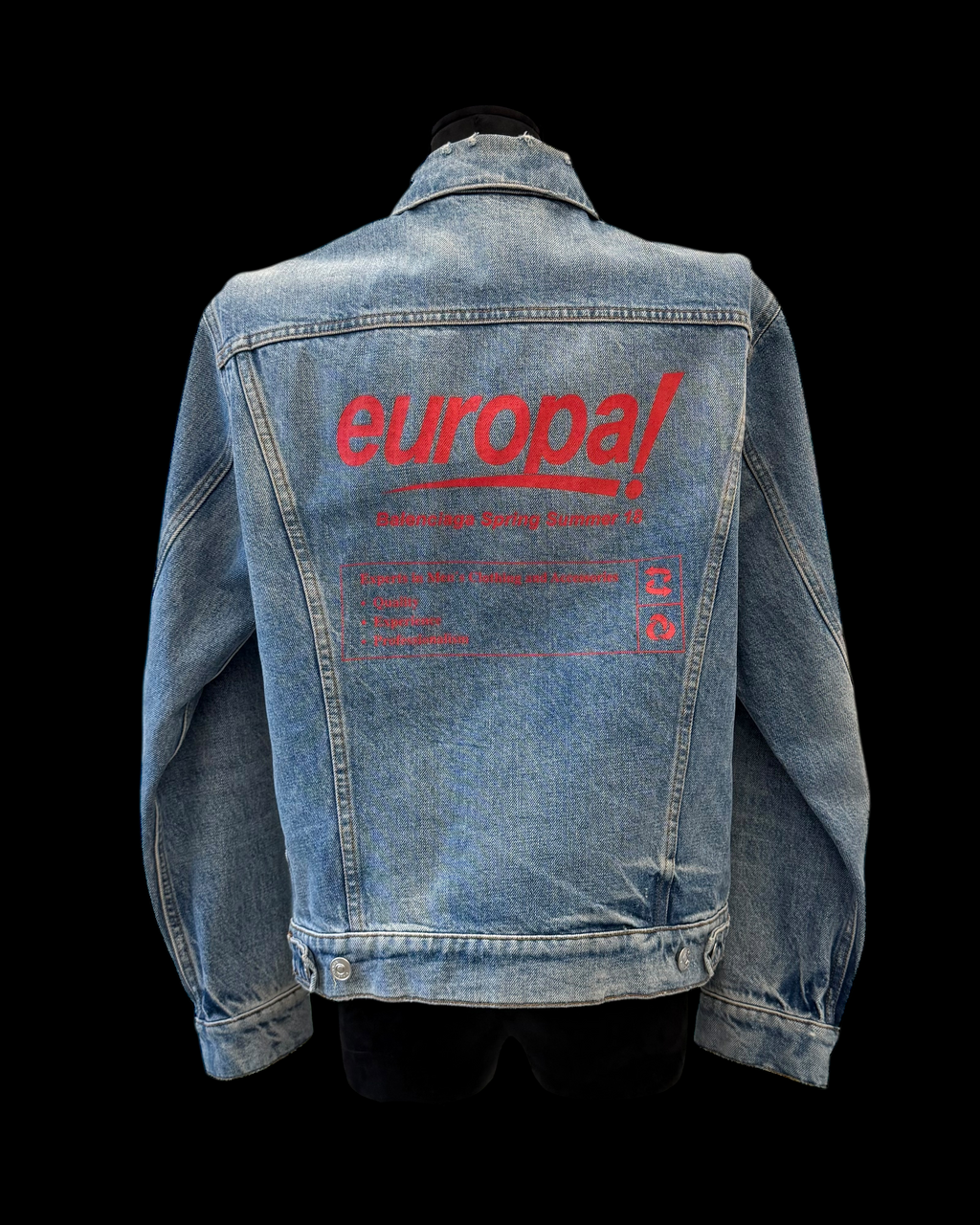BALENCIAGA SS18 EUROPA DENIM JACKET