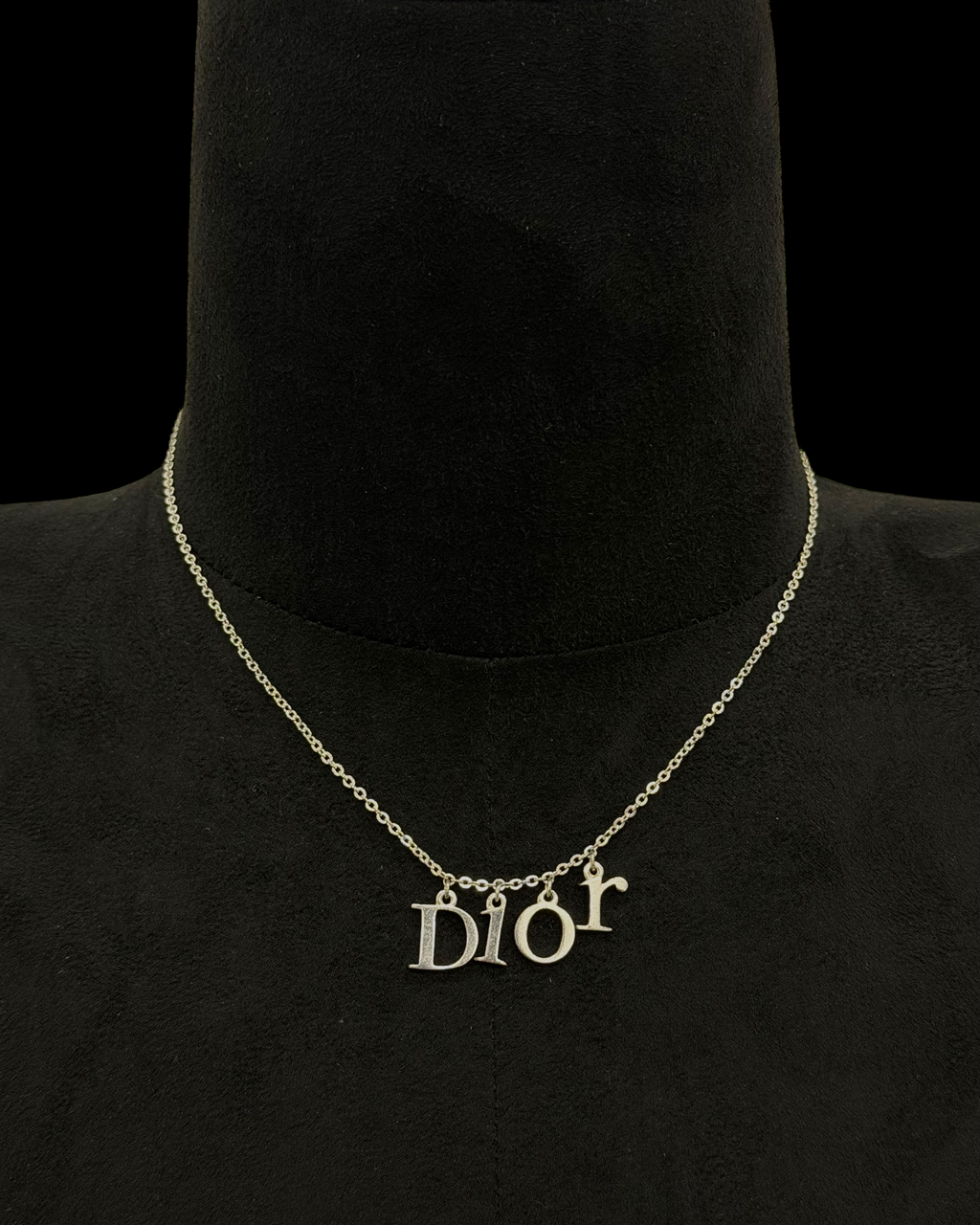 VINTAGE CHRISTIAN DIOR LOGO LETTER NECKLACE