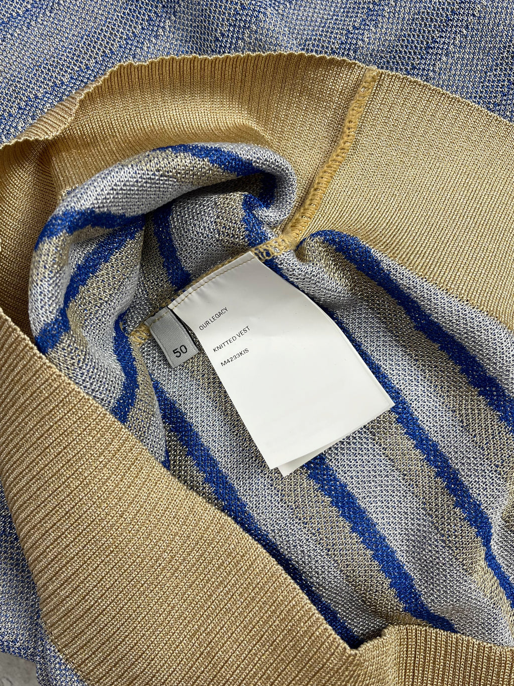 OUR LEGACY SS23 STRIPED KNITTED VEST