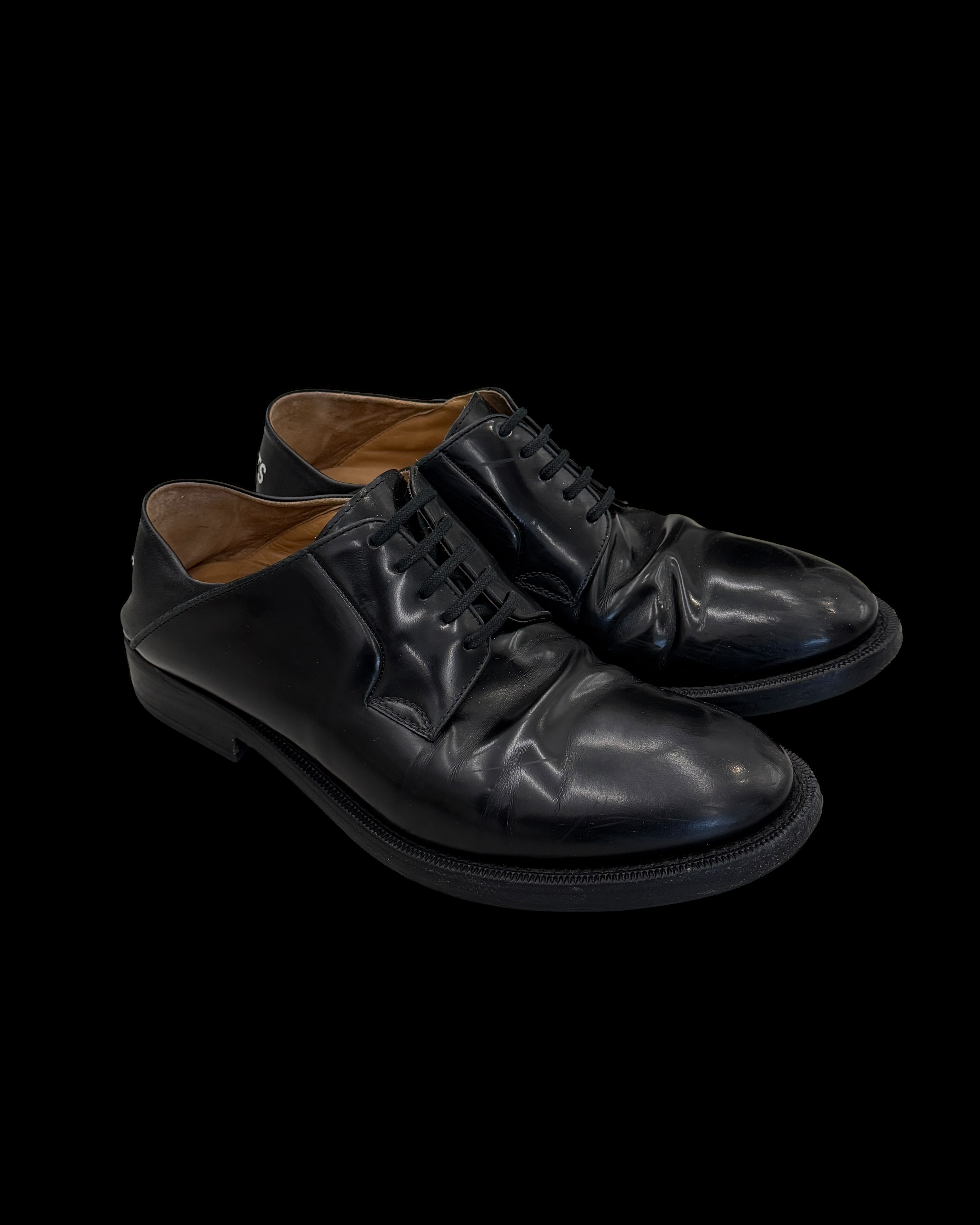 VETEMENTS SS18 COLLAPSIBLE HEEL LOGO DERBY