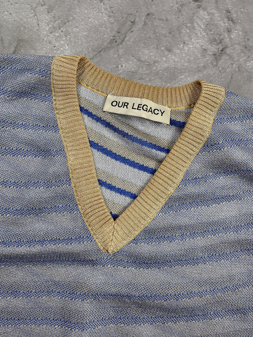 OUR LEGACY SS23 STRIPED KNITTED VEST