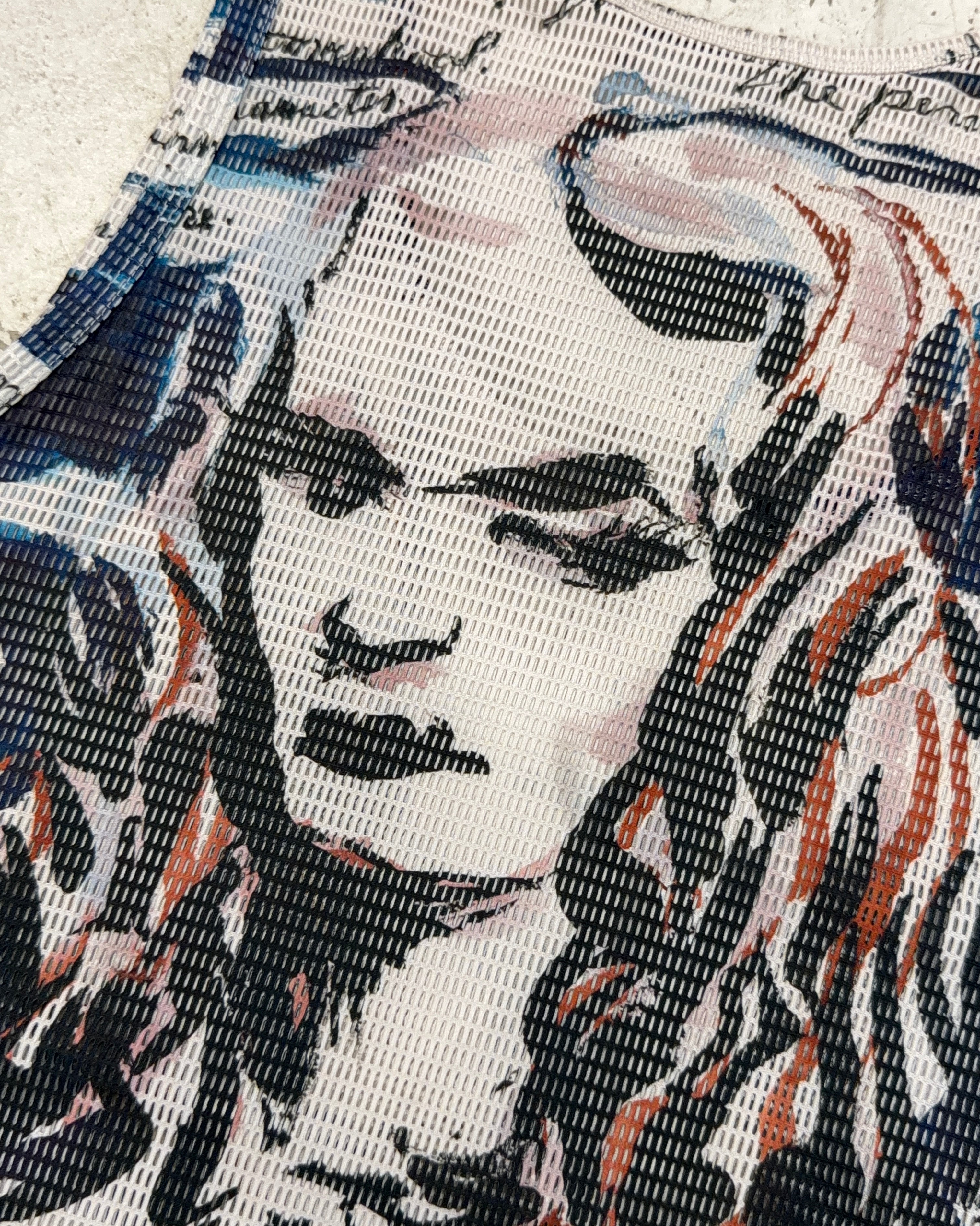 DIOR HOMME FW19 RAYMOND PETTIBON MESH TANK TOP