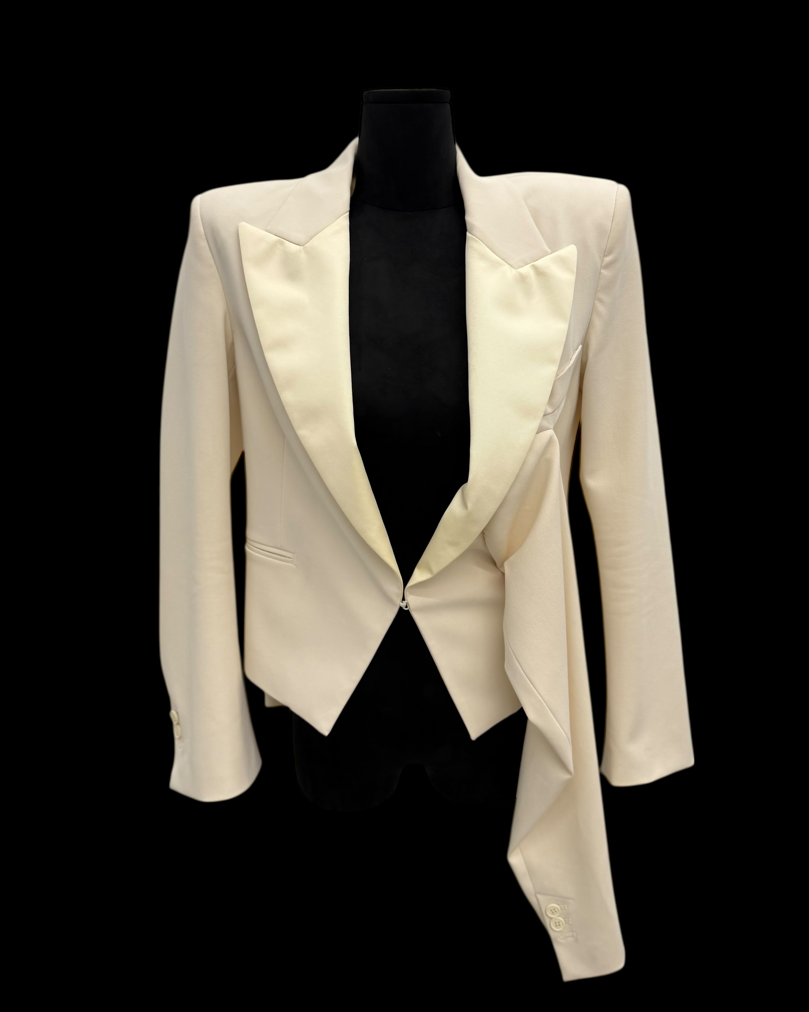 MM6 MAISON MARGIELA SS22 ASYMMETRIC SLEEVE BLAZER