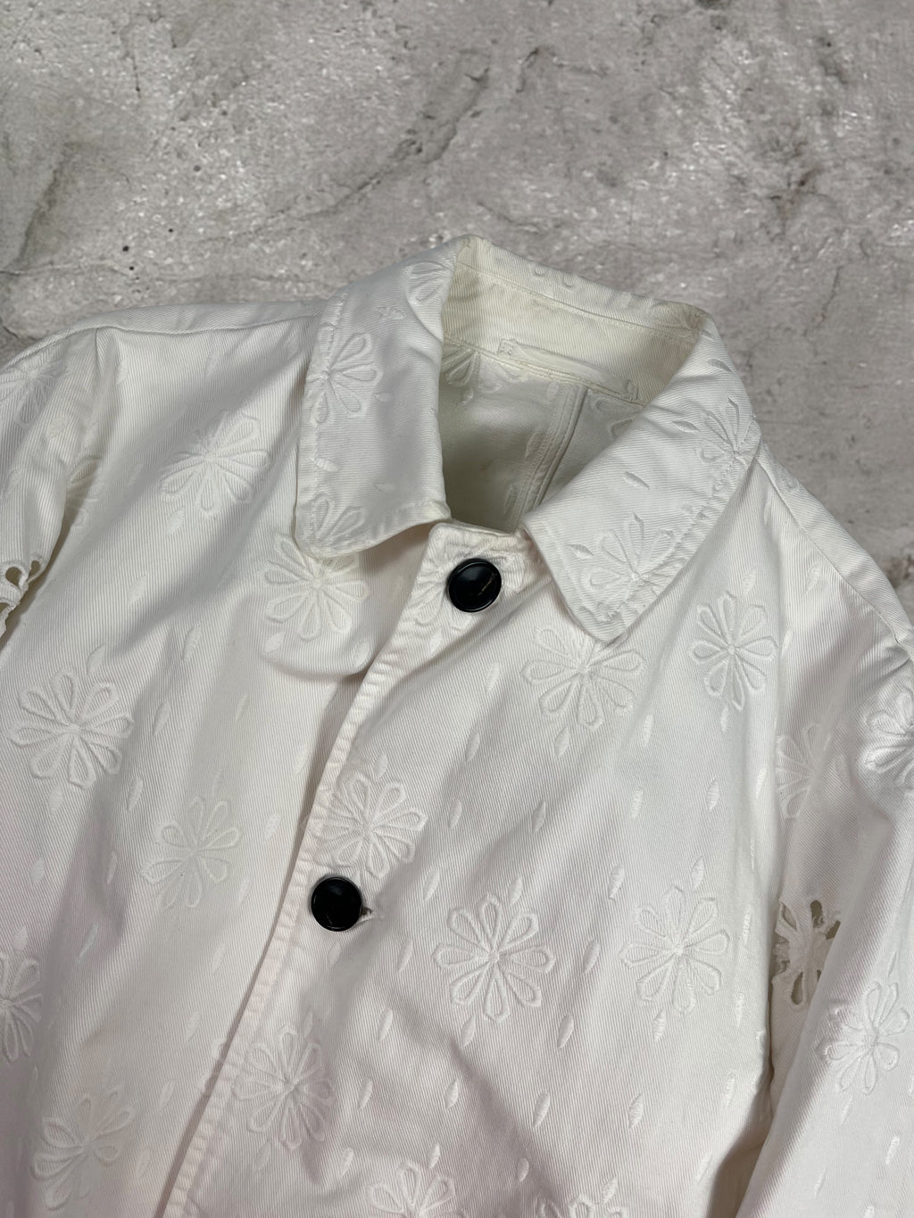 DRIES VAN NOTEN FW18 FLORAL CUTOUT COAT
