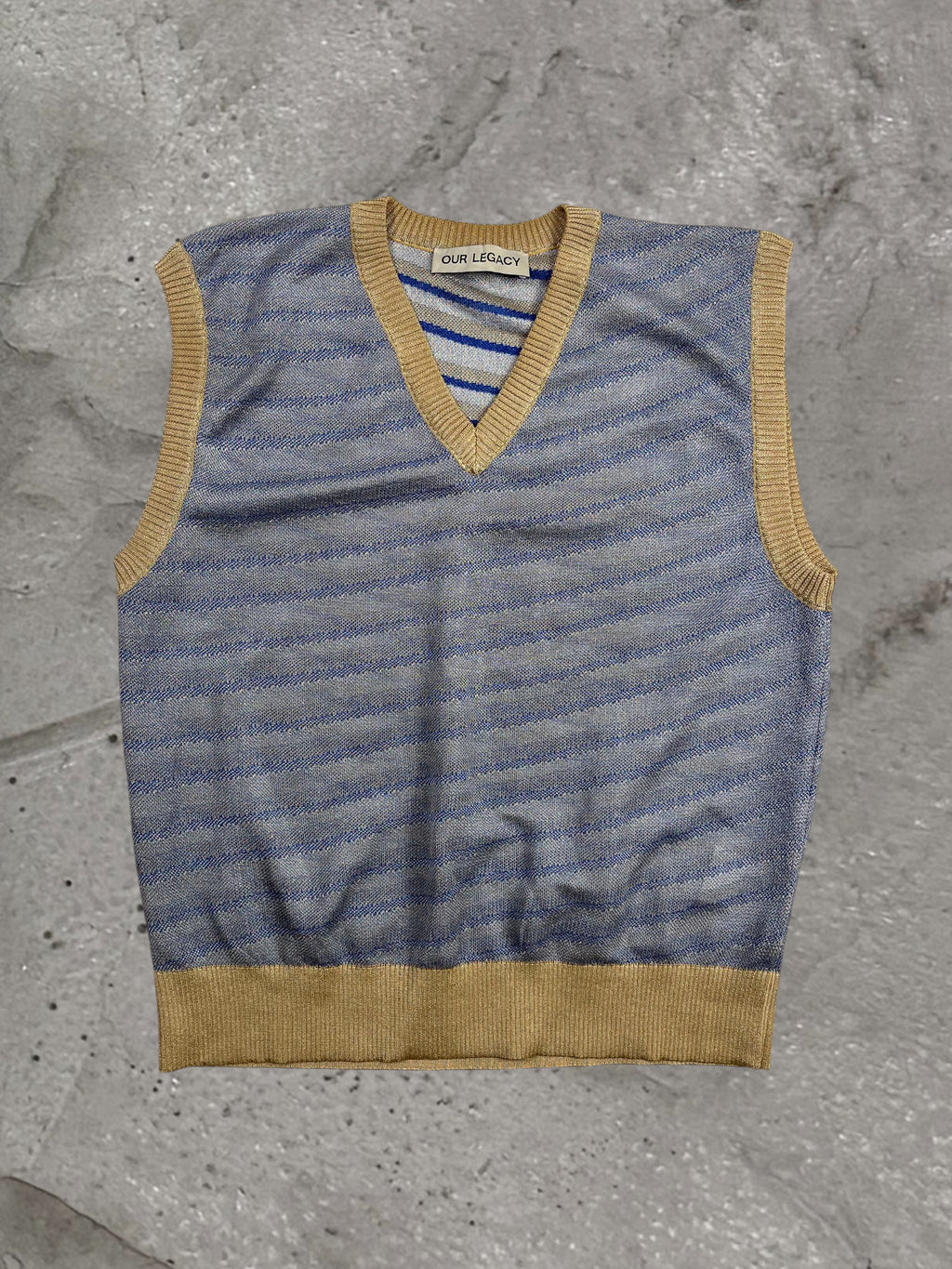OUR LEGACY SS23 STRIPED KNITTED VEST