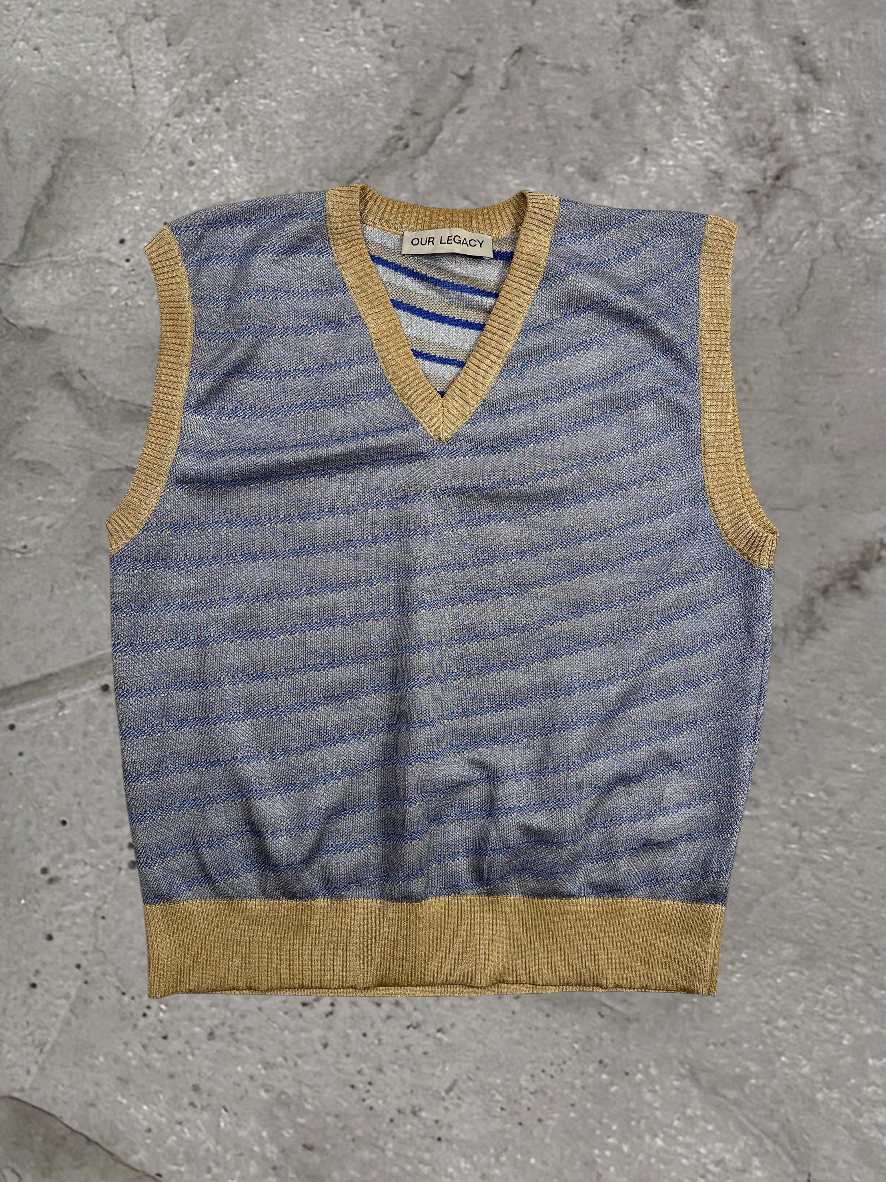 OUR LEGACY SS23 STRIPED KNITTED VEST