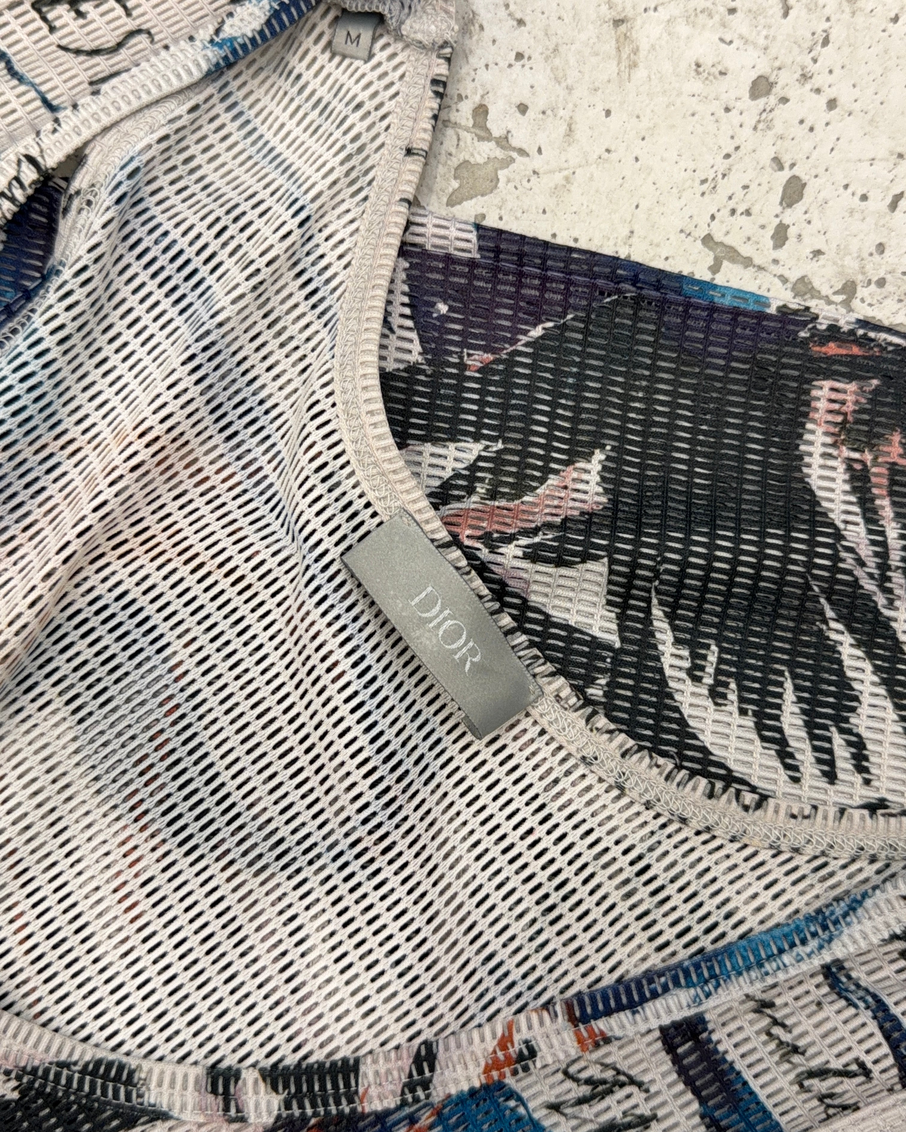DIOR HOMME FW19 RAYMOND PETTIBON MESH TANK TOP