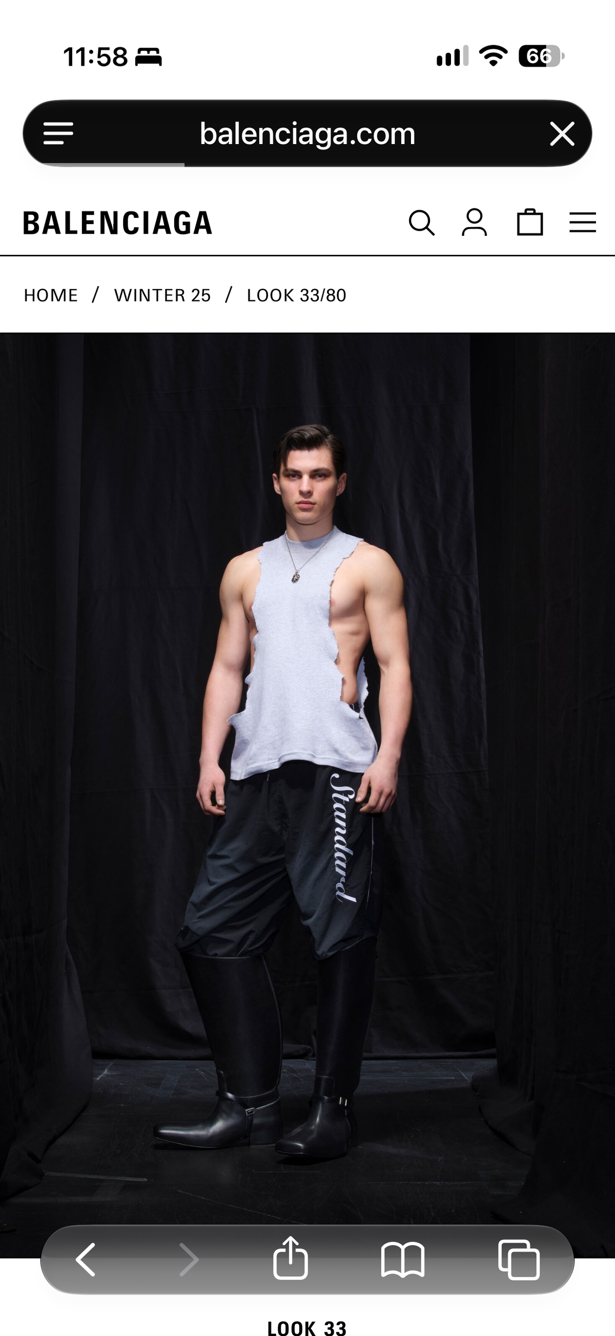 BALENCIAGA WINTER 25 RIPPED TANK TOP