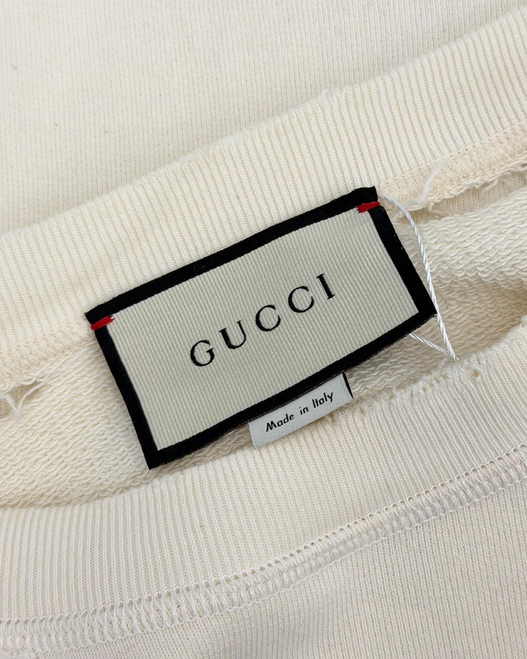 GUCCI FW20 THINK/THANK CROPPED SWEATSHIRT