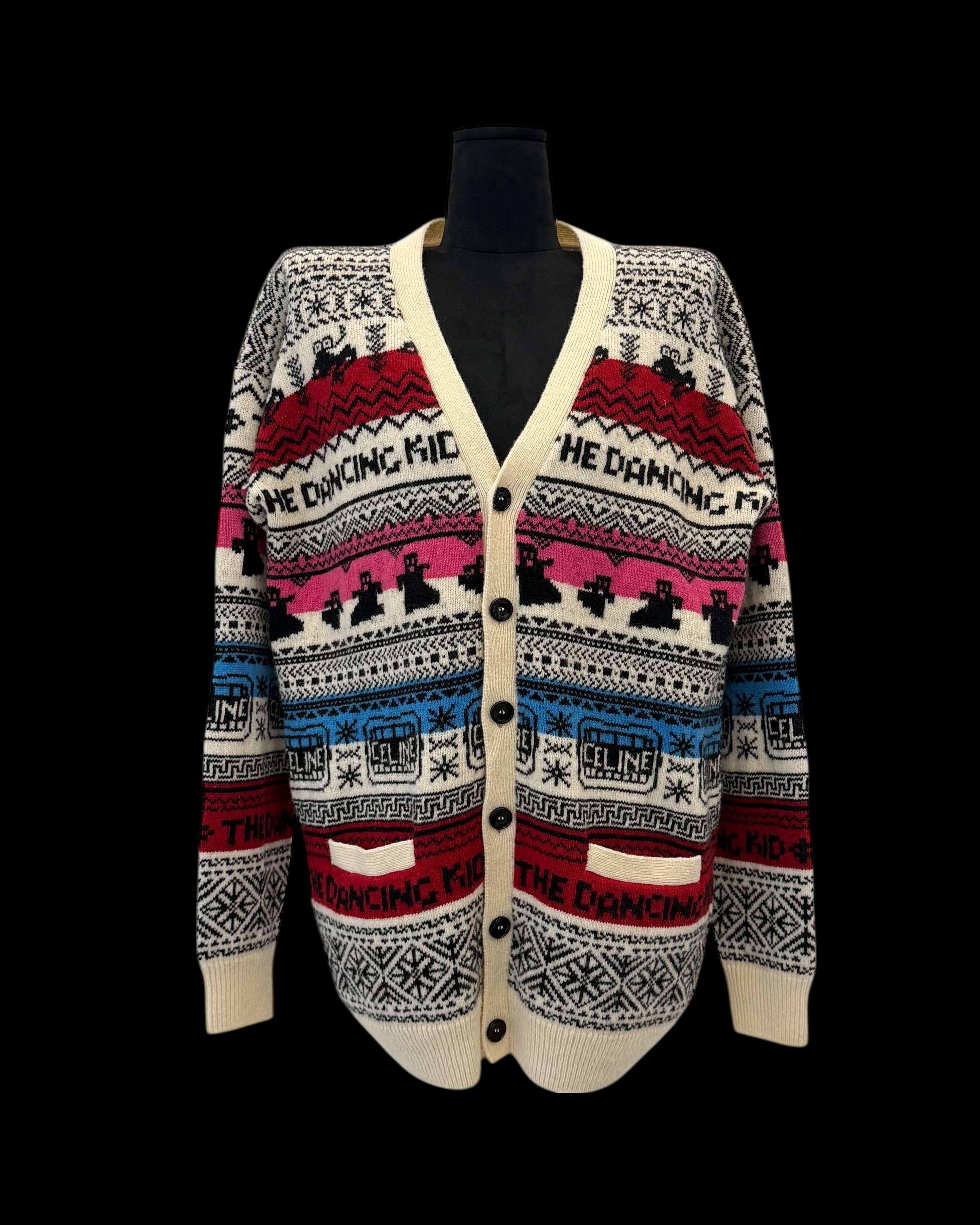 CELINE SS21 THE DANCING KIDS FAIR ISLE CARDIGAN