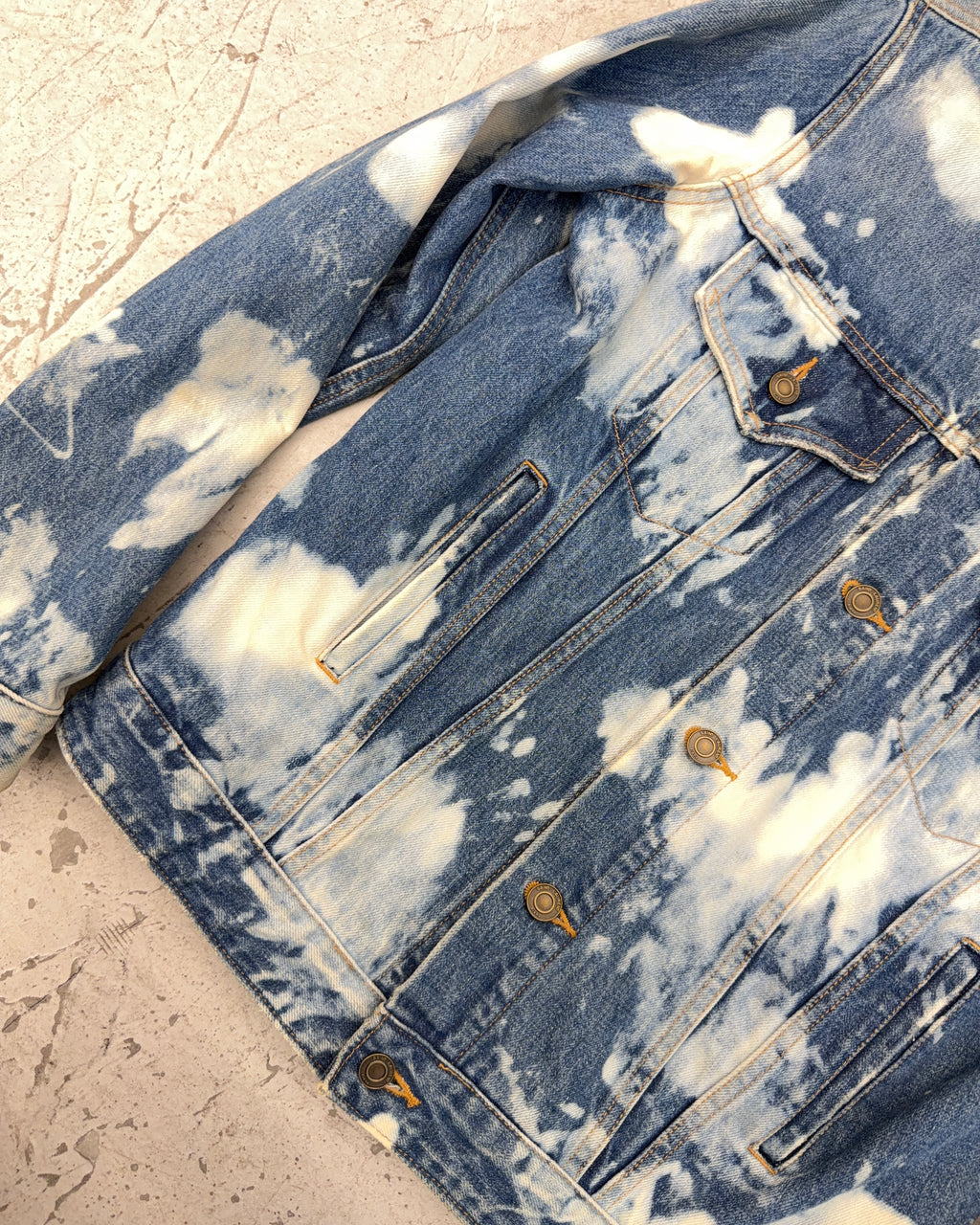 SAINT LAURENT SS16 PUNK BLEACHED DENIM JACKET